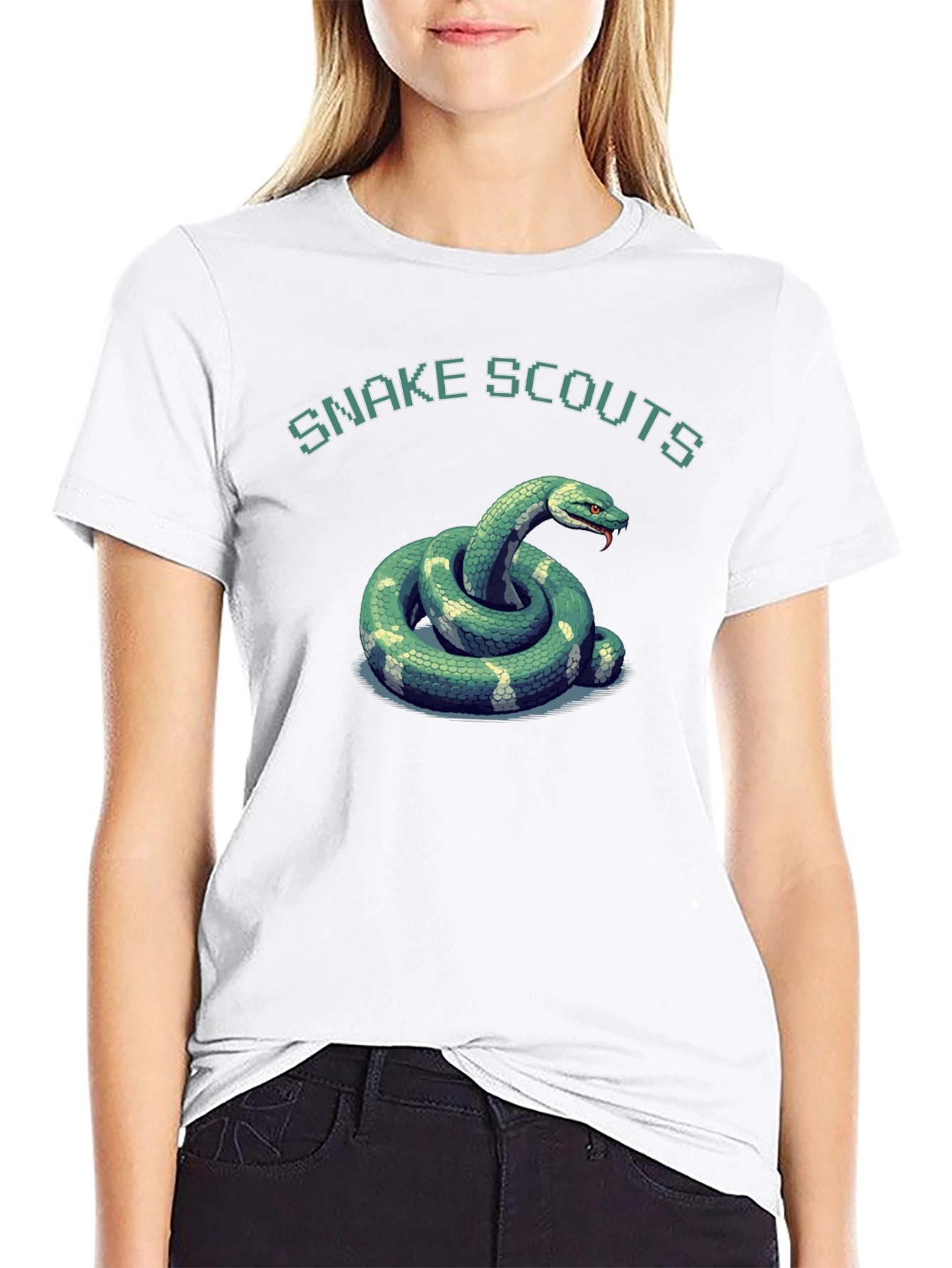 Snake Scouts Graphic T-Shirt - Black Cotton Tee