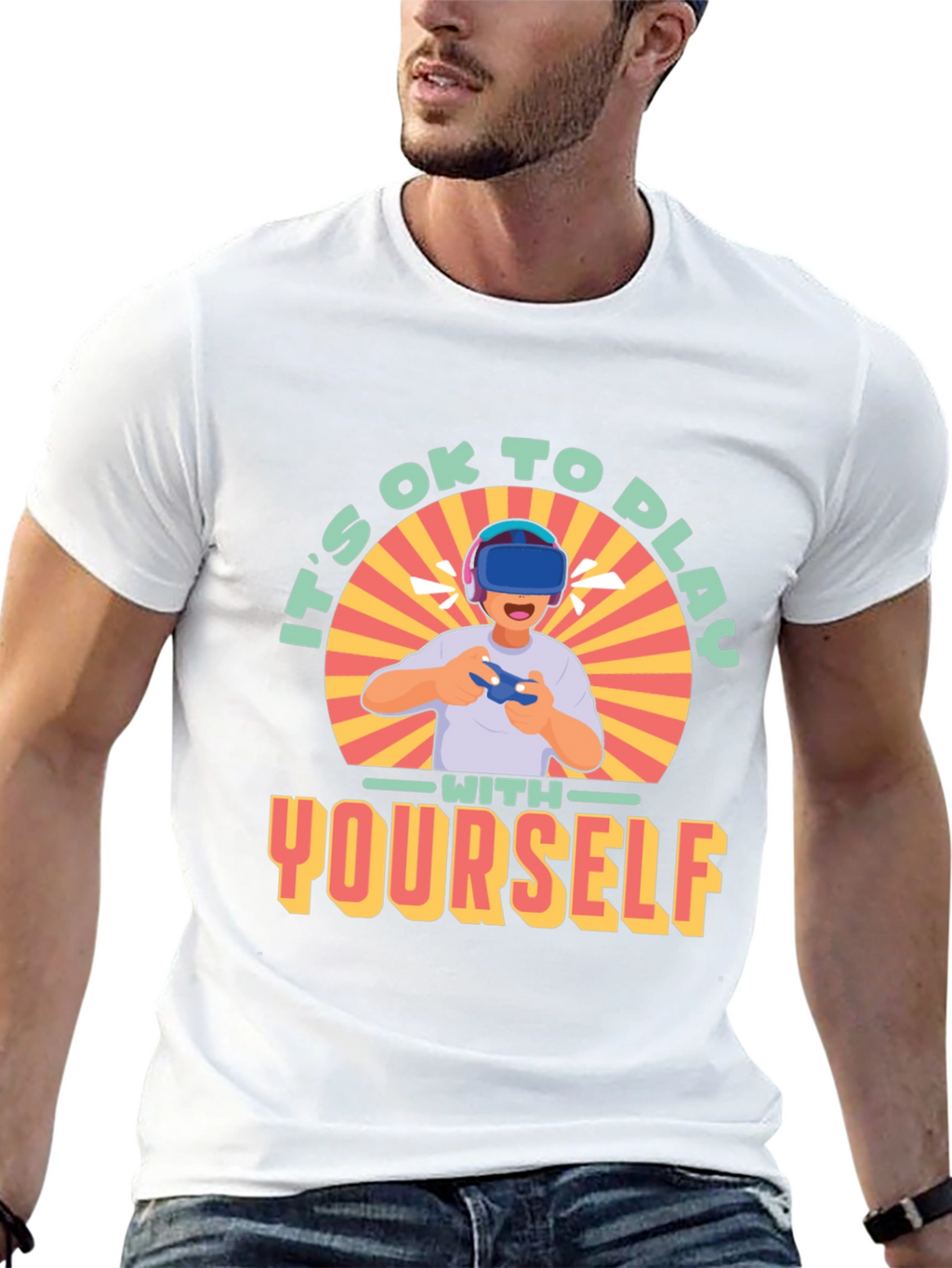 Its OK to Play with Yourself VR Gamer T-Shirt