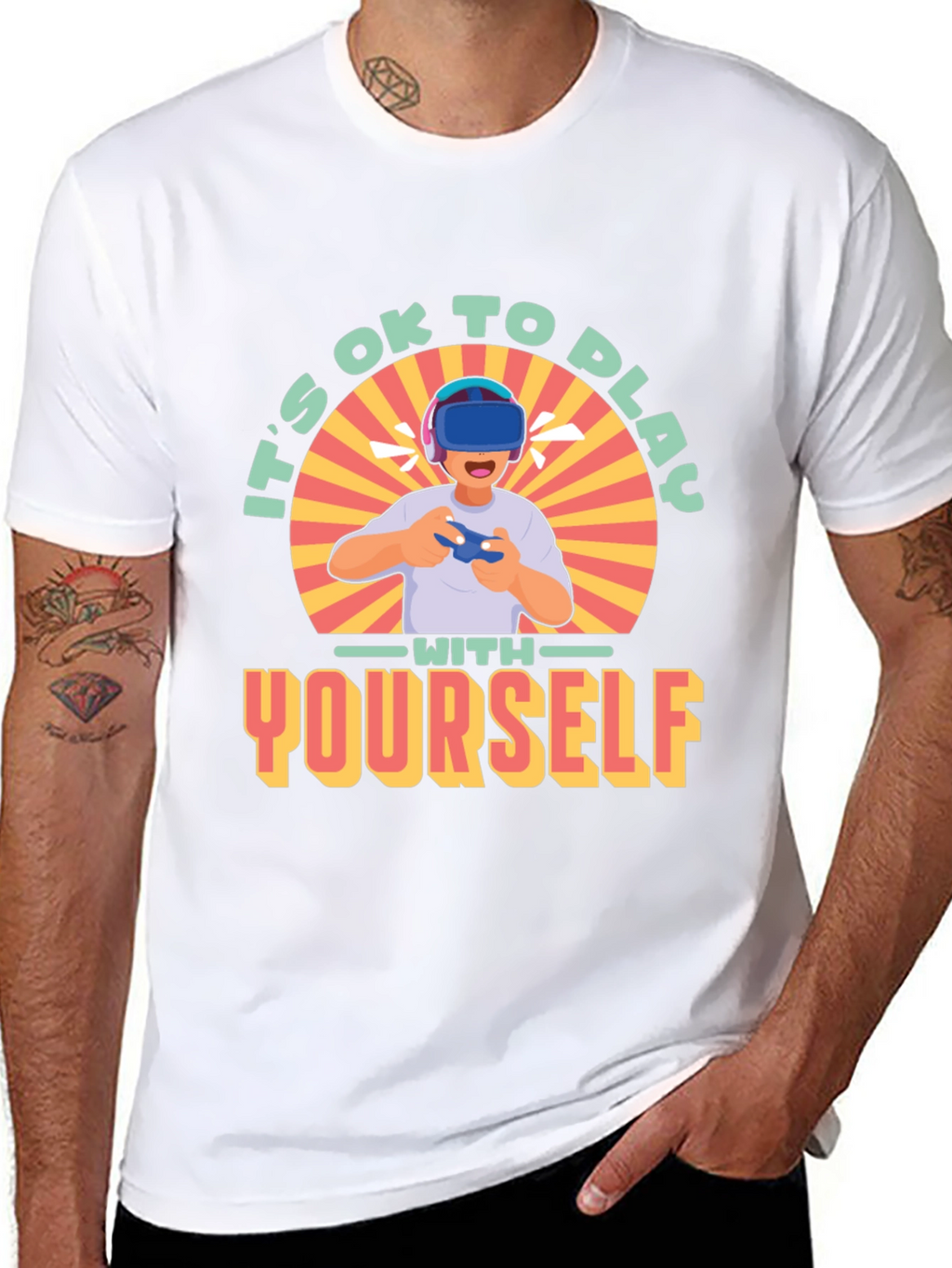 Its OK to Play with Yourself VR Gamer T-Shirt