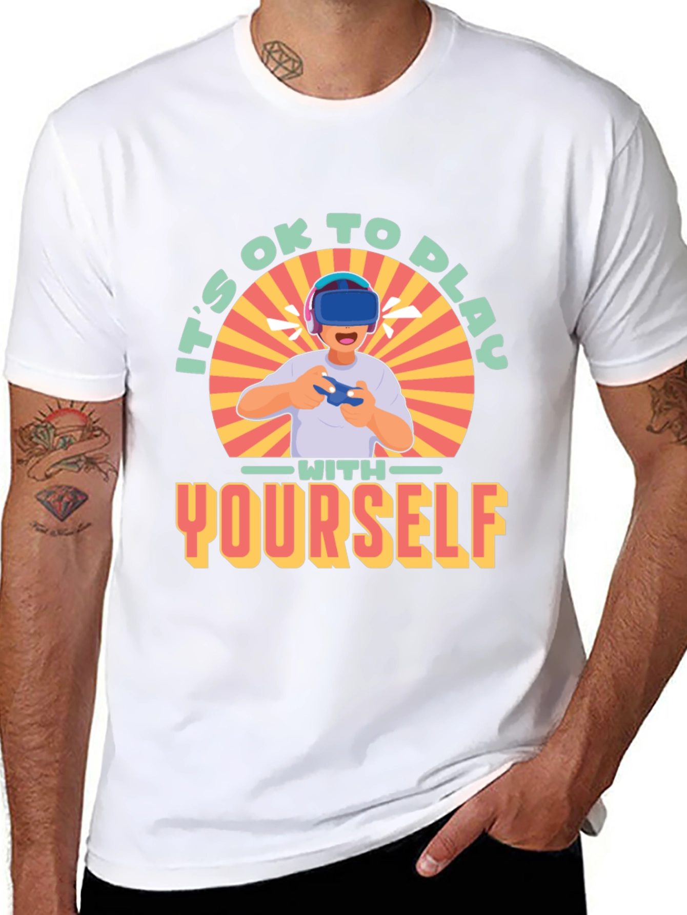 Its OK to Play with Yourself VR Gamer T-Shirt