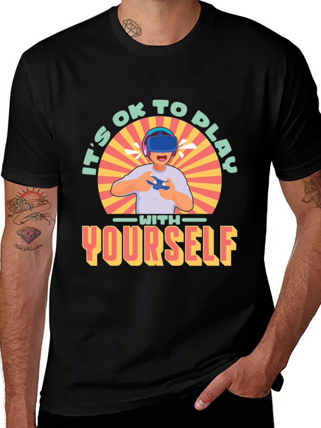 Its OK to Play with Yourself VR Gamer T-Shirt