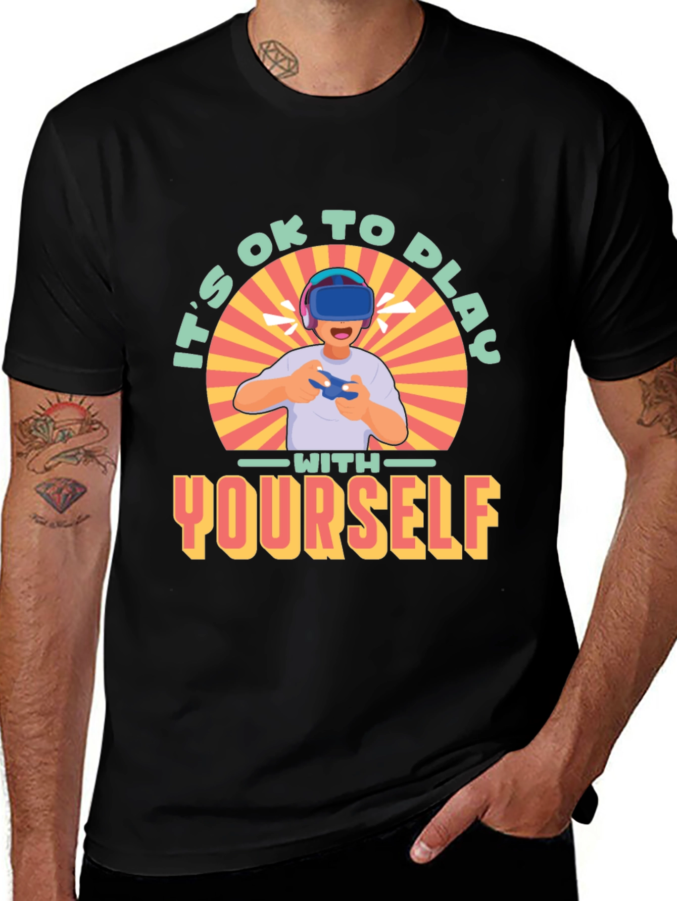 Its OK to Play with Yourself VR Gamer T-Shirt