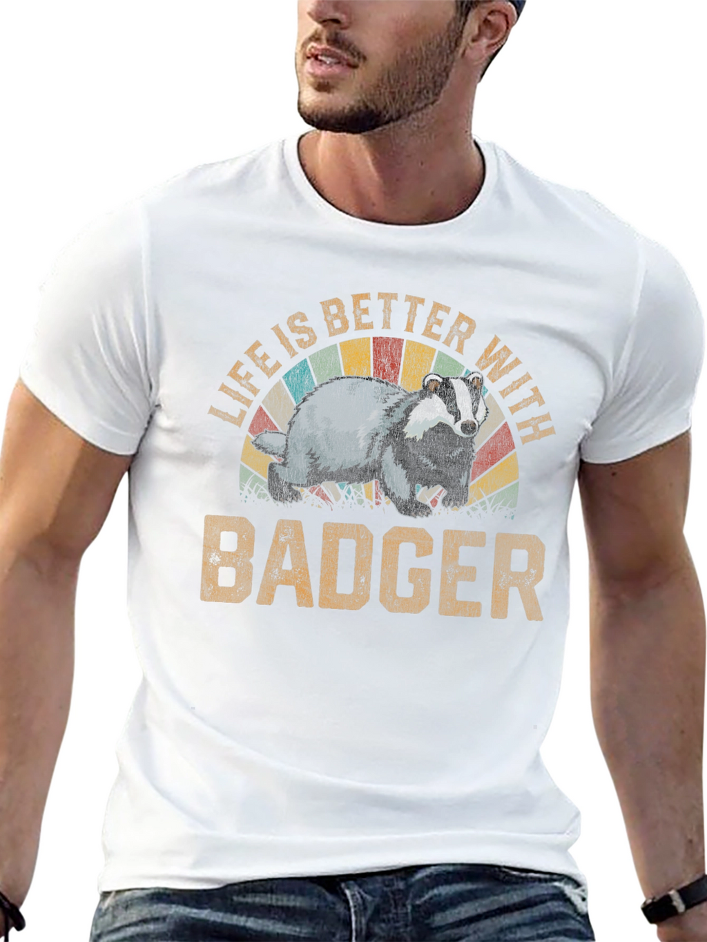 Life is Better with Badger T-Shirt