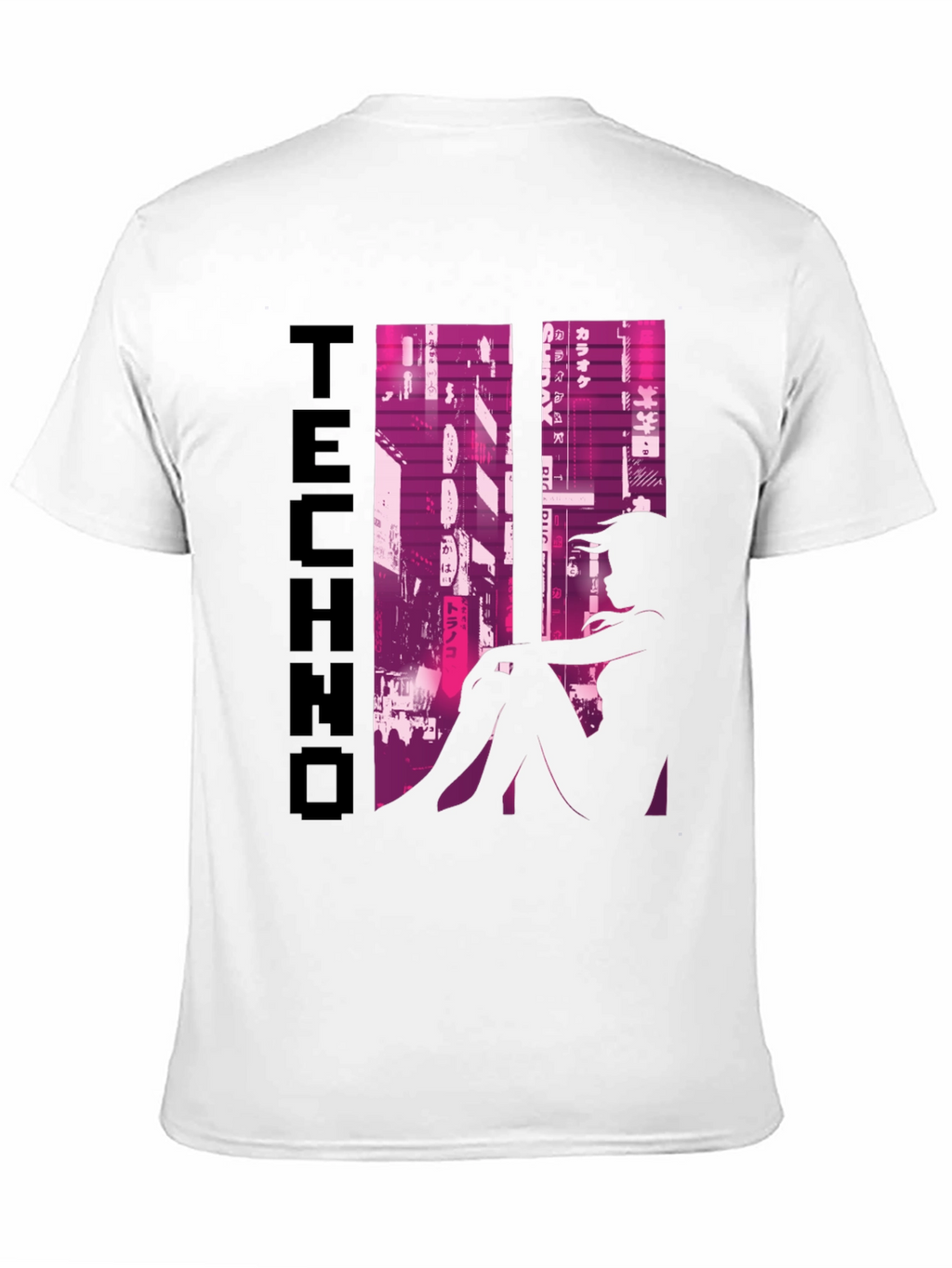 Techno Anime Girl Graphic T-Shirt