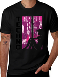 Techno Anime Girl Graphic T-Shirt