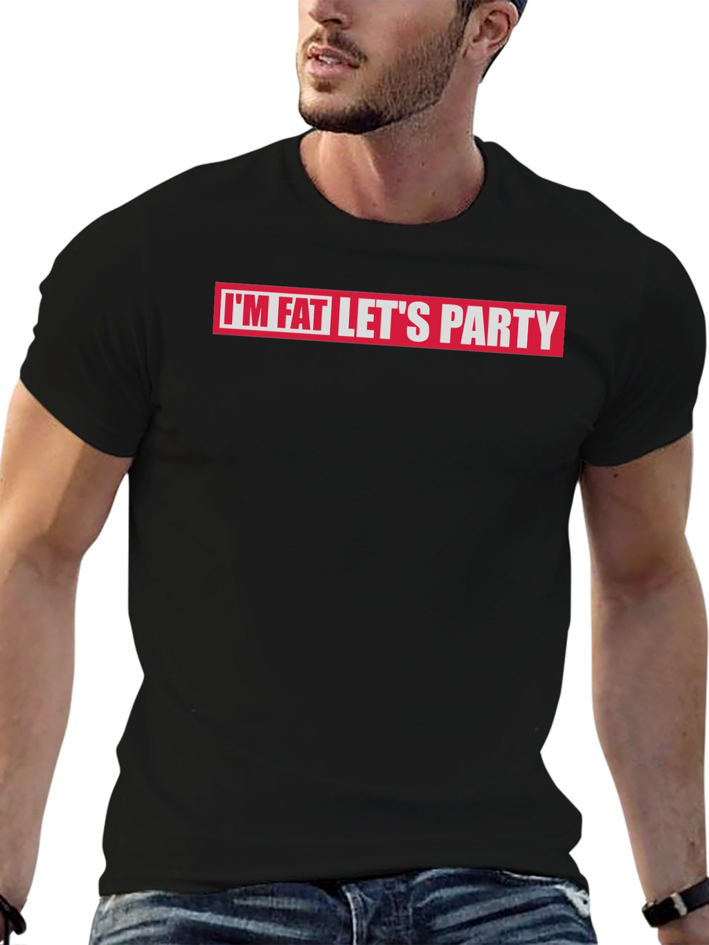 Im Fat Lets Party Graphic T-Shirt
