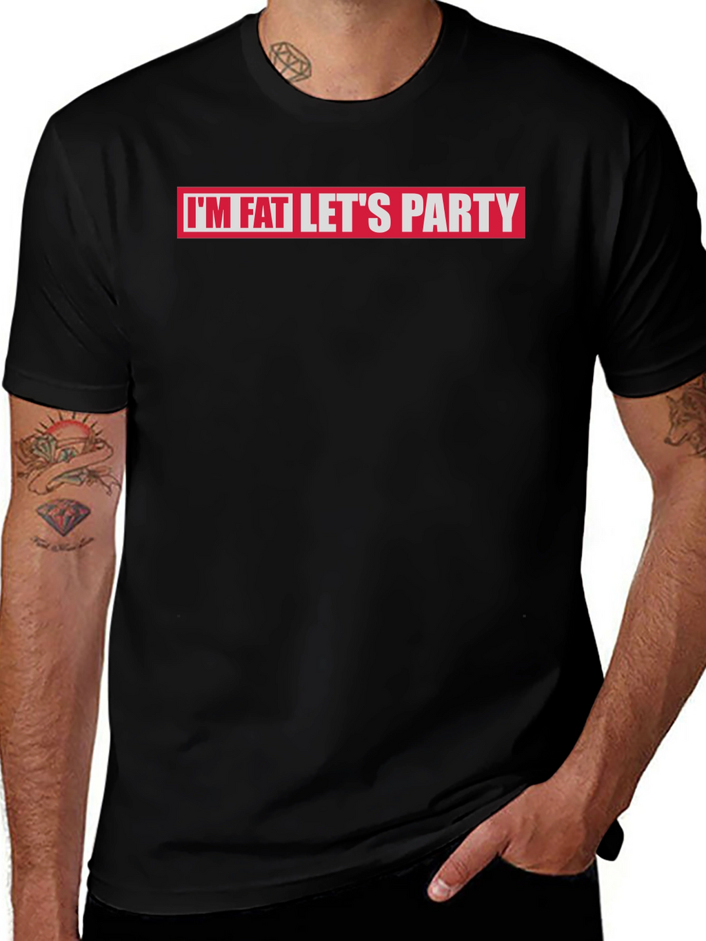 Im Fat Lets Party Graphic T-Shirt