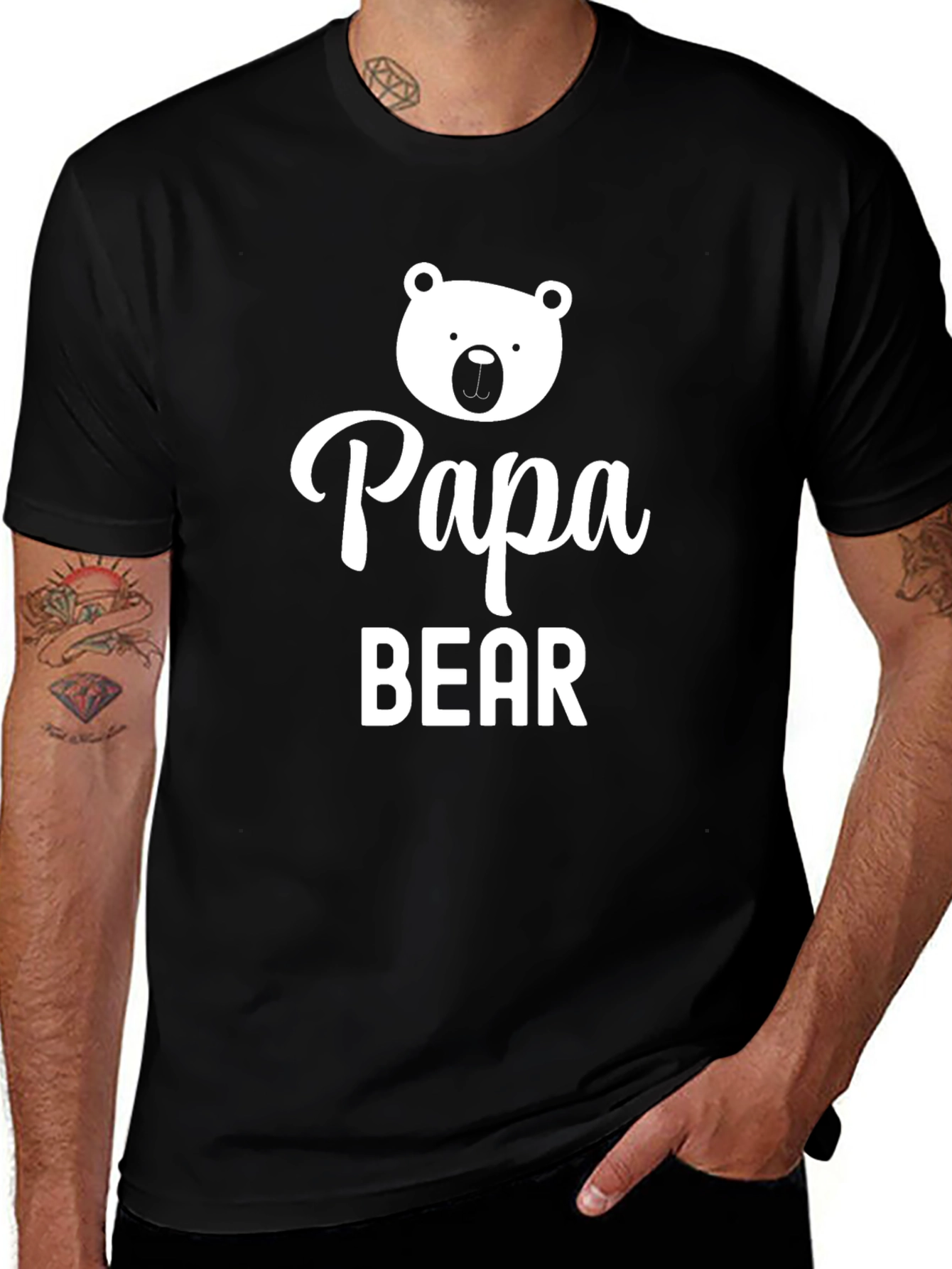 Papa Bear Graphic Tee - Fathers Day Shirt