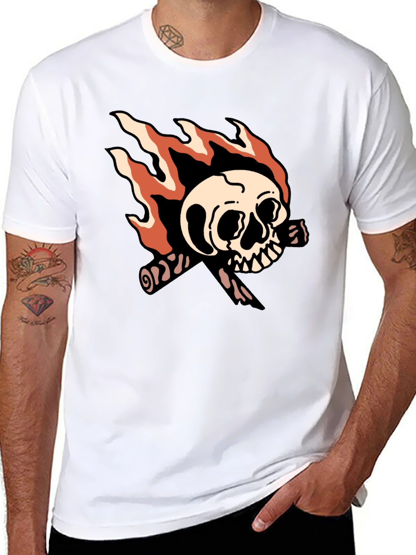 Skull & Bones Graphic T-Shirt - Black