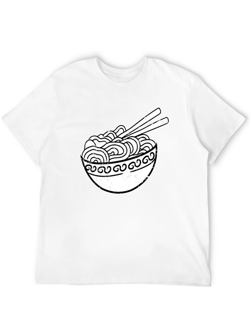 Ramen Bowl Graphic Tee - Black Casual T-Shirt