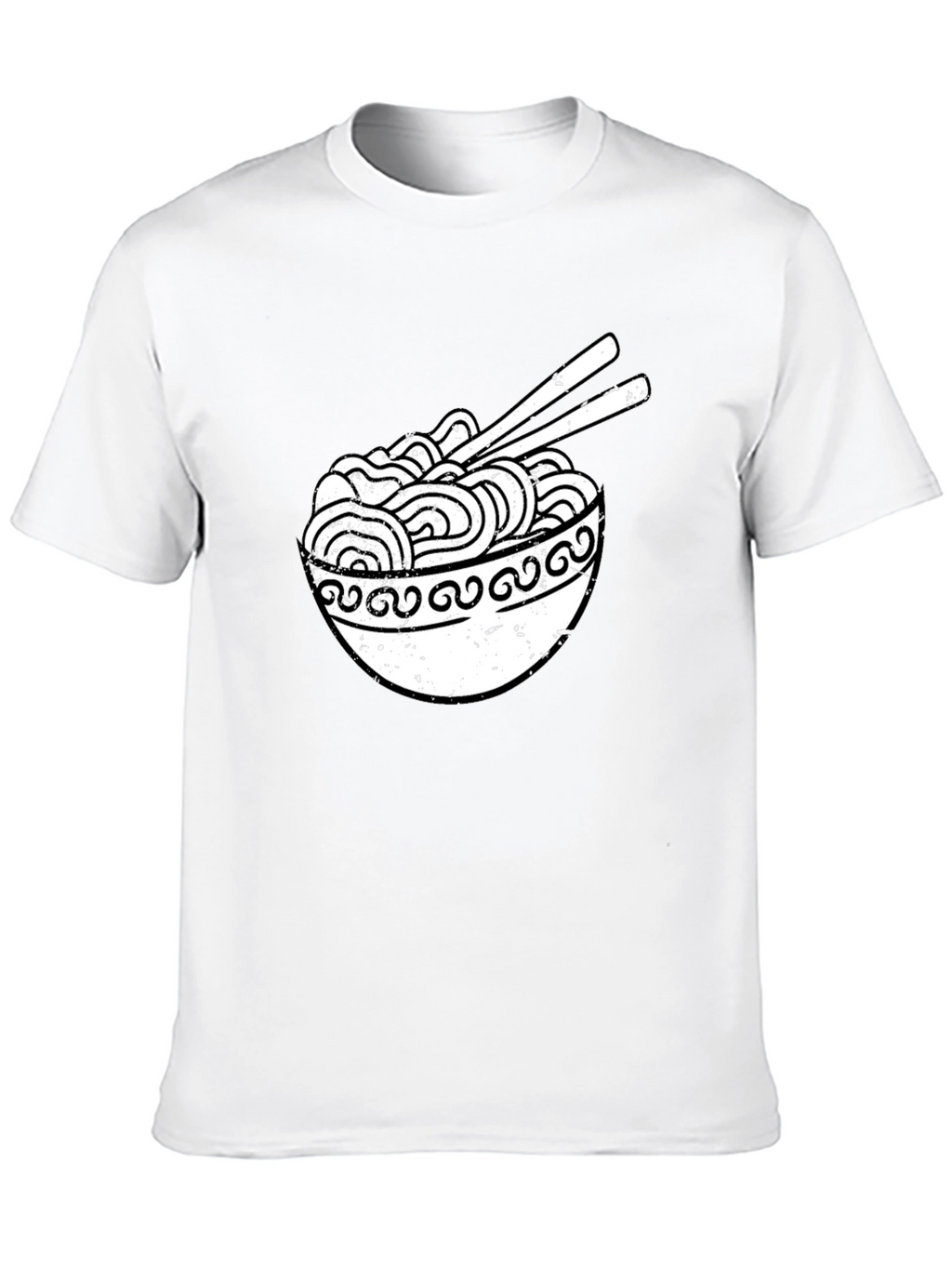Ramen Bowl Graphic Tee - Black Casual T-Shirt