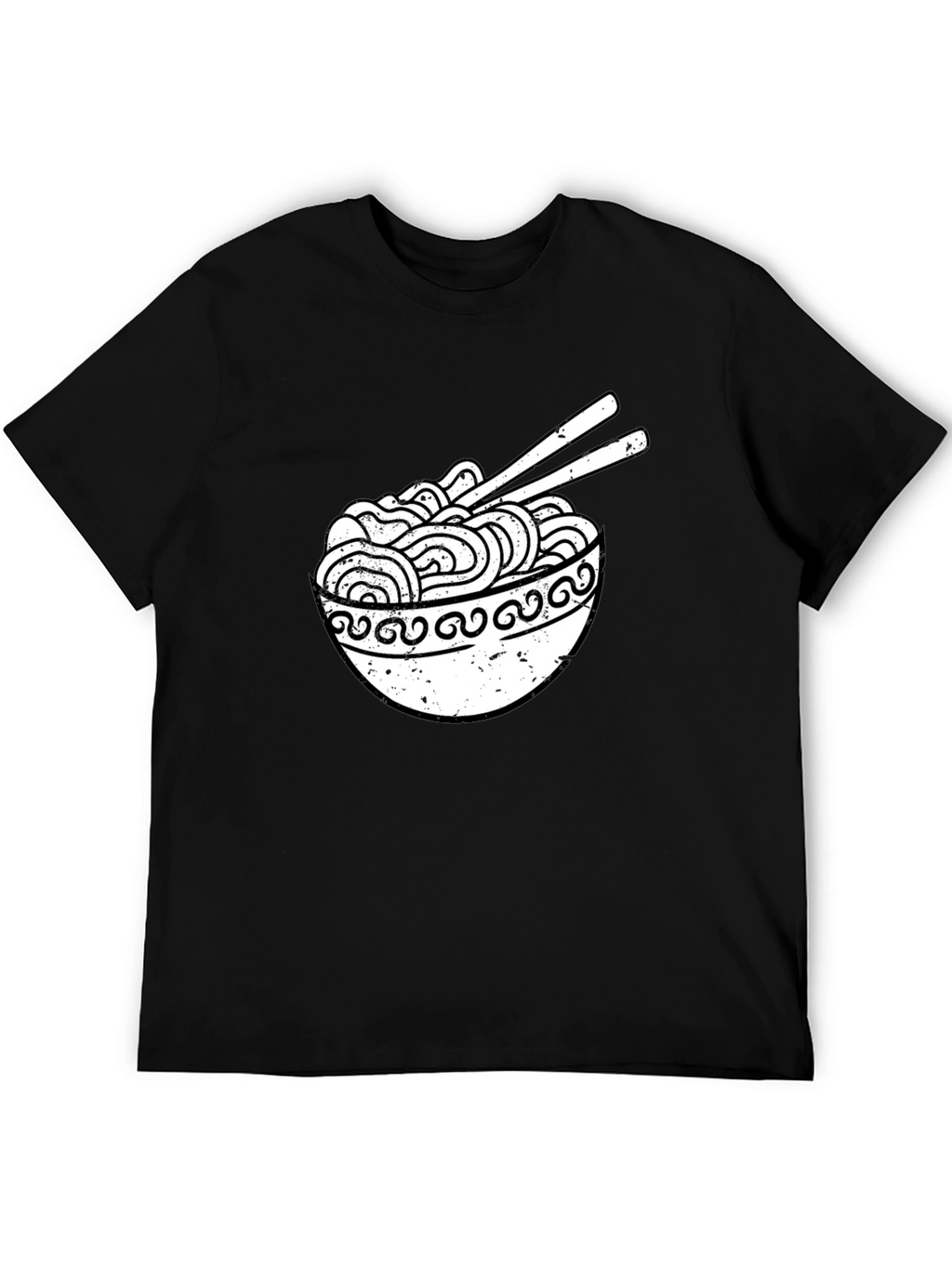Ramen Bowl Graphic Tee - Black Casual T-Shirt