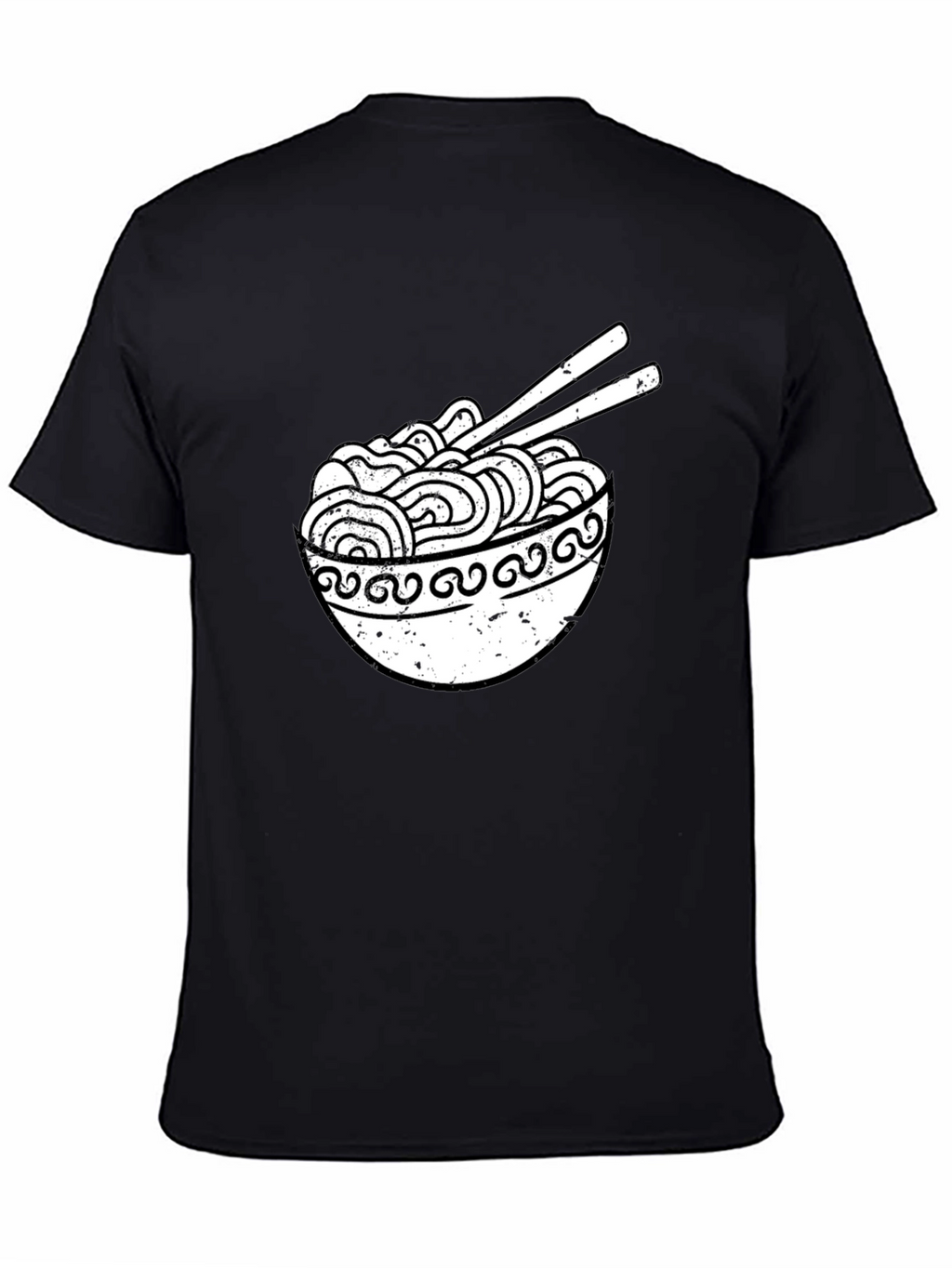 Ramen Bowl Graphic Tee - Black Casual T-Shirt