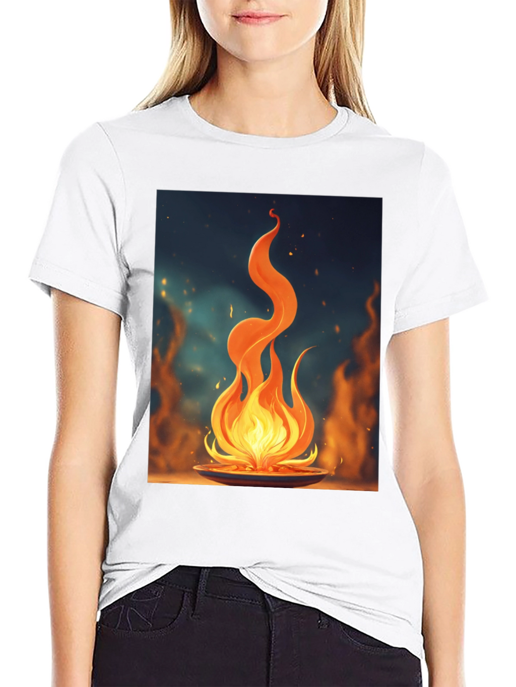 Fiery Flame Graphic Tee - Bold Statement Shirt