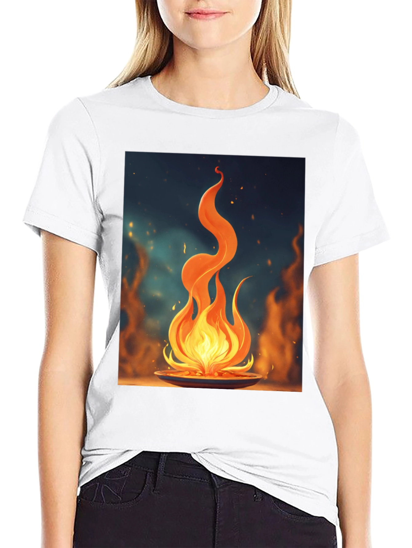 Fiery Flame Graphic Tee - Bold Statement Shirt