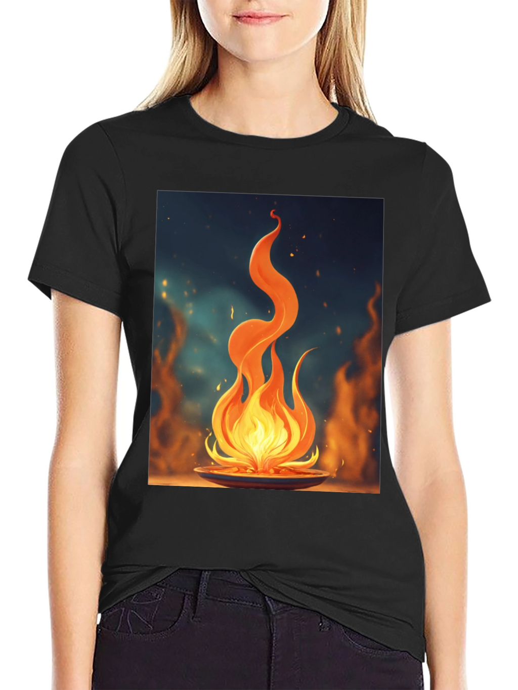 Fiery Flame Graphic Tee - Bold Statement Shirt