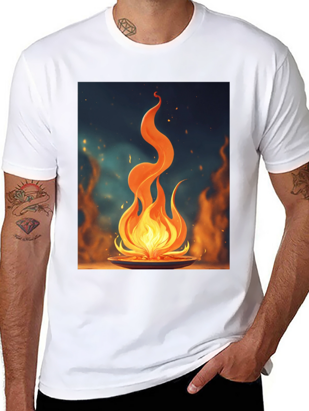 Fiery Flame Graphic Tee - Bold Statement Shirt