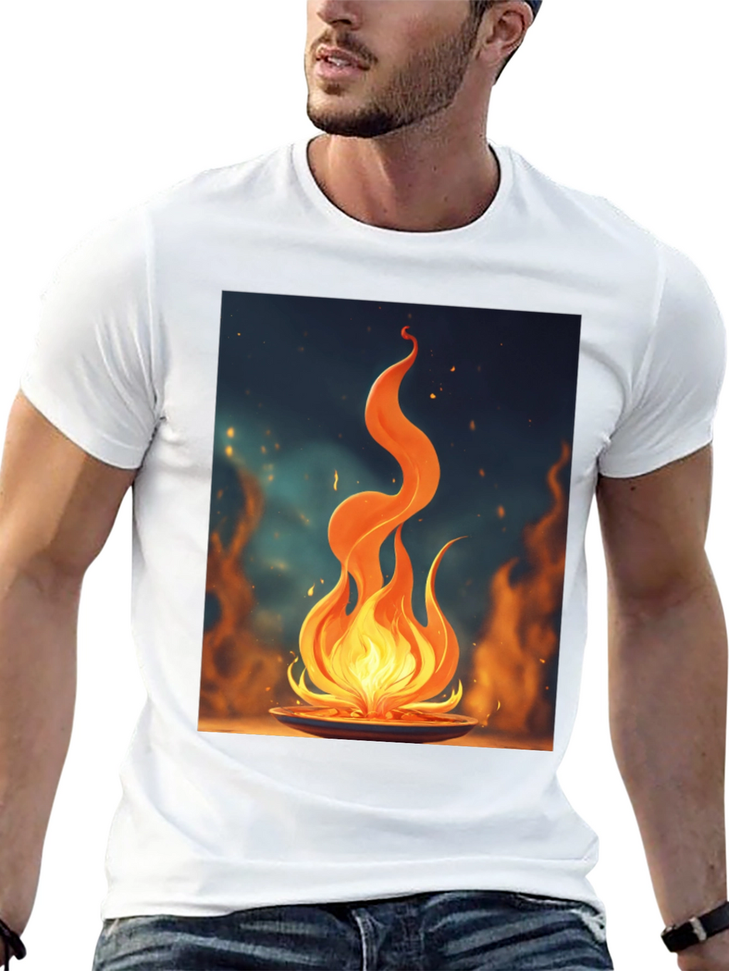 Fiery Flame Graphic Tee - Bold Statement Shirt