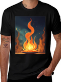Fiery Flame Graphic Tee - Bold Statement Shirt