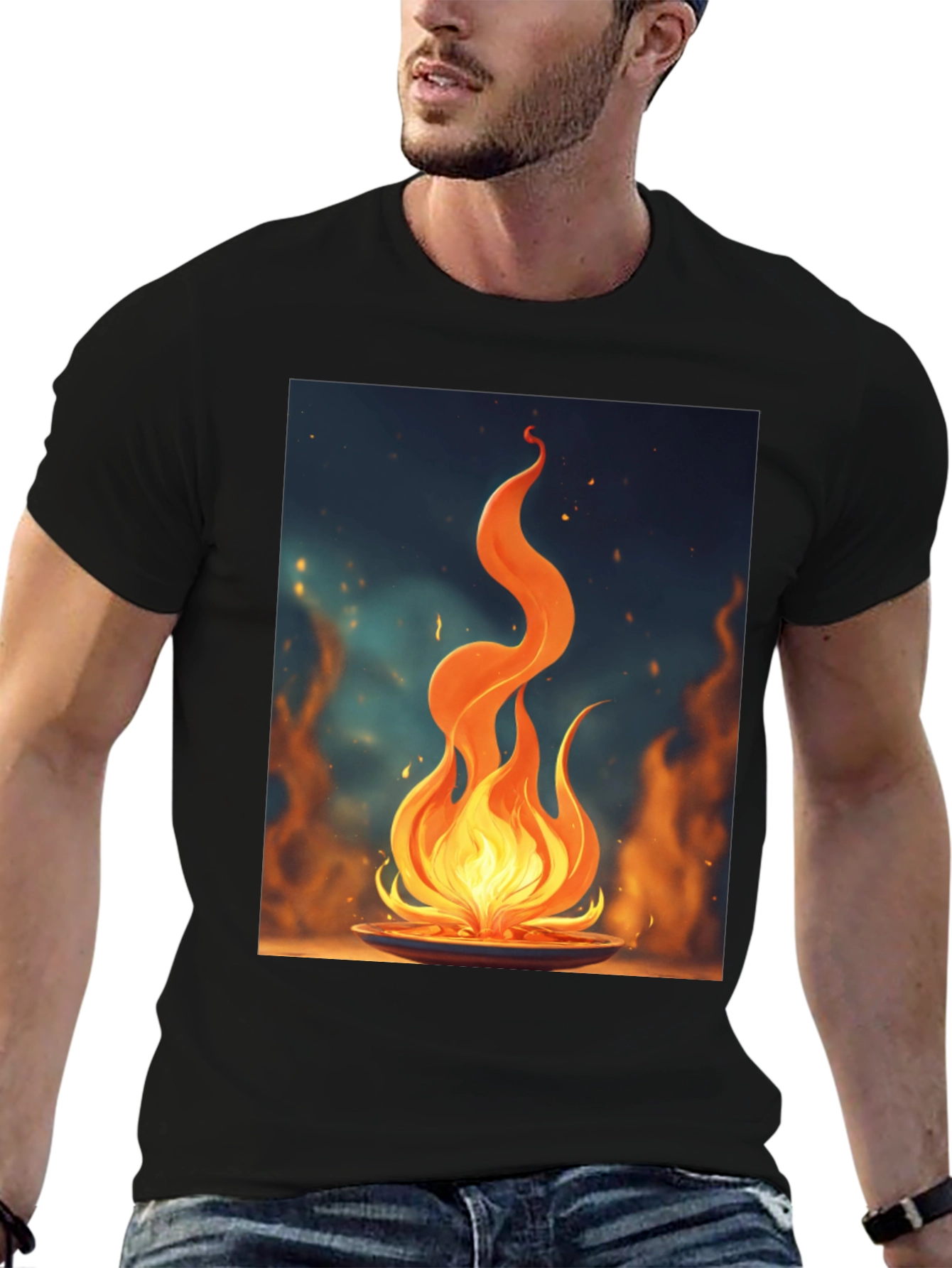Fiery Flame Graphic Tee - Bold Statement Shirt