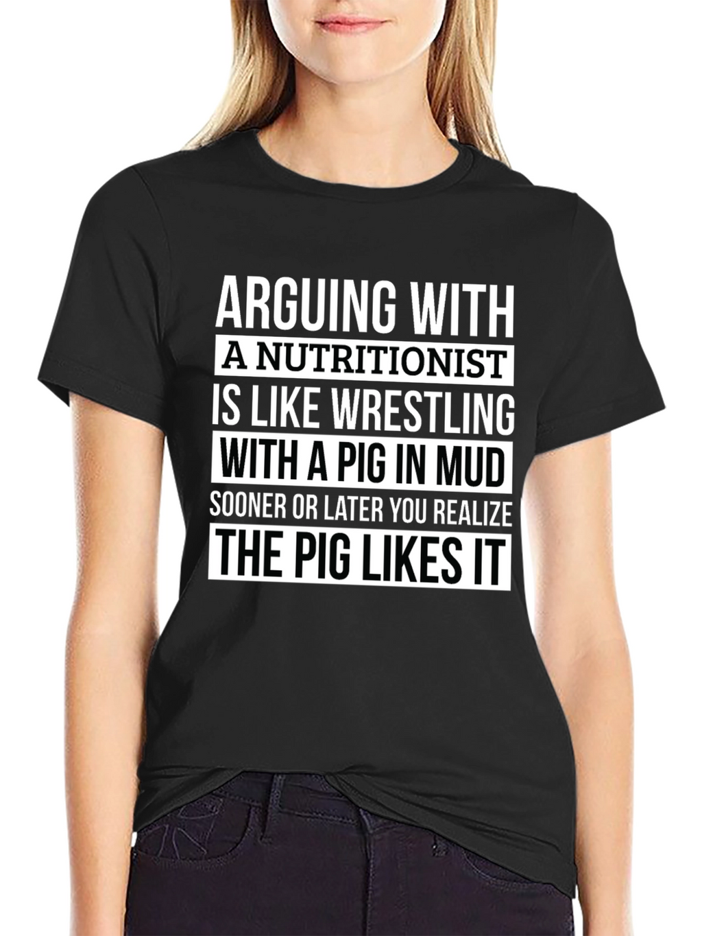 Nutritionist Pig in Mud T-Shirt