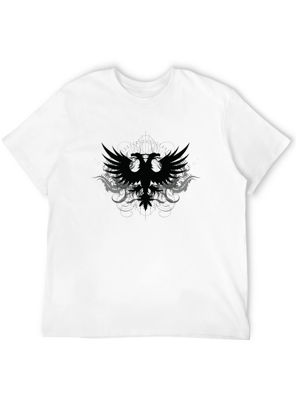 Black Graphic Tee - Double Headed Eagle Design
