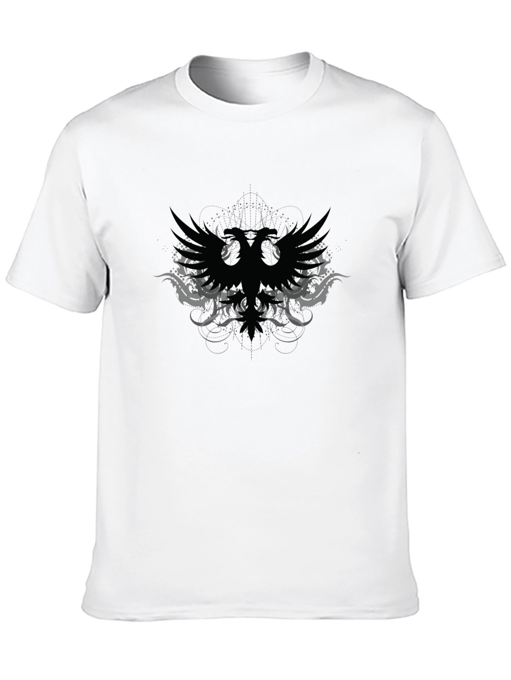 Black Graphic Tee - Double Headed Eagle Design