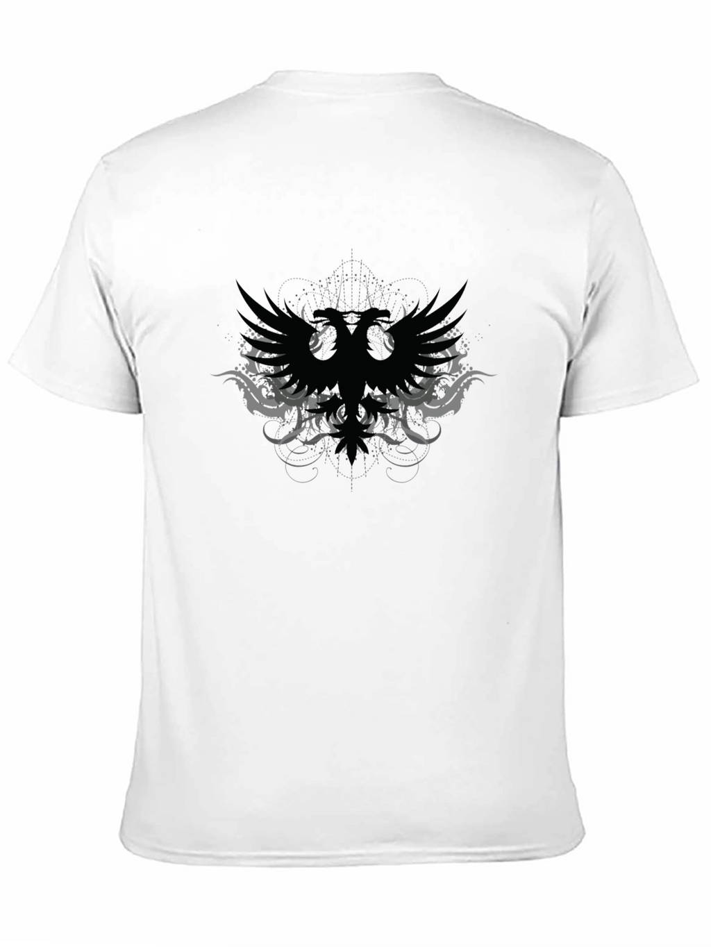 Black Graphic Tee - Double Headed Eagle Design