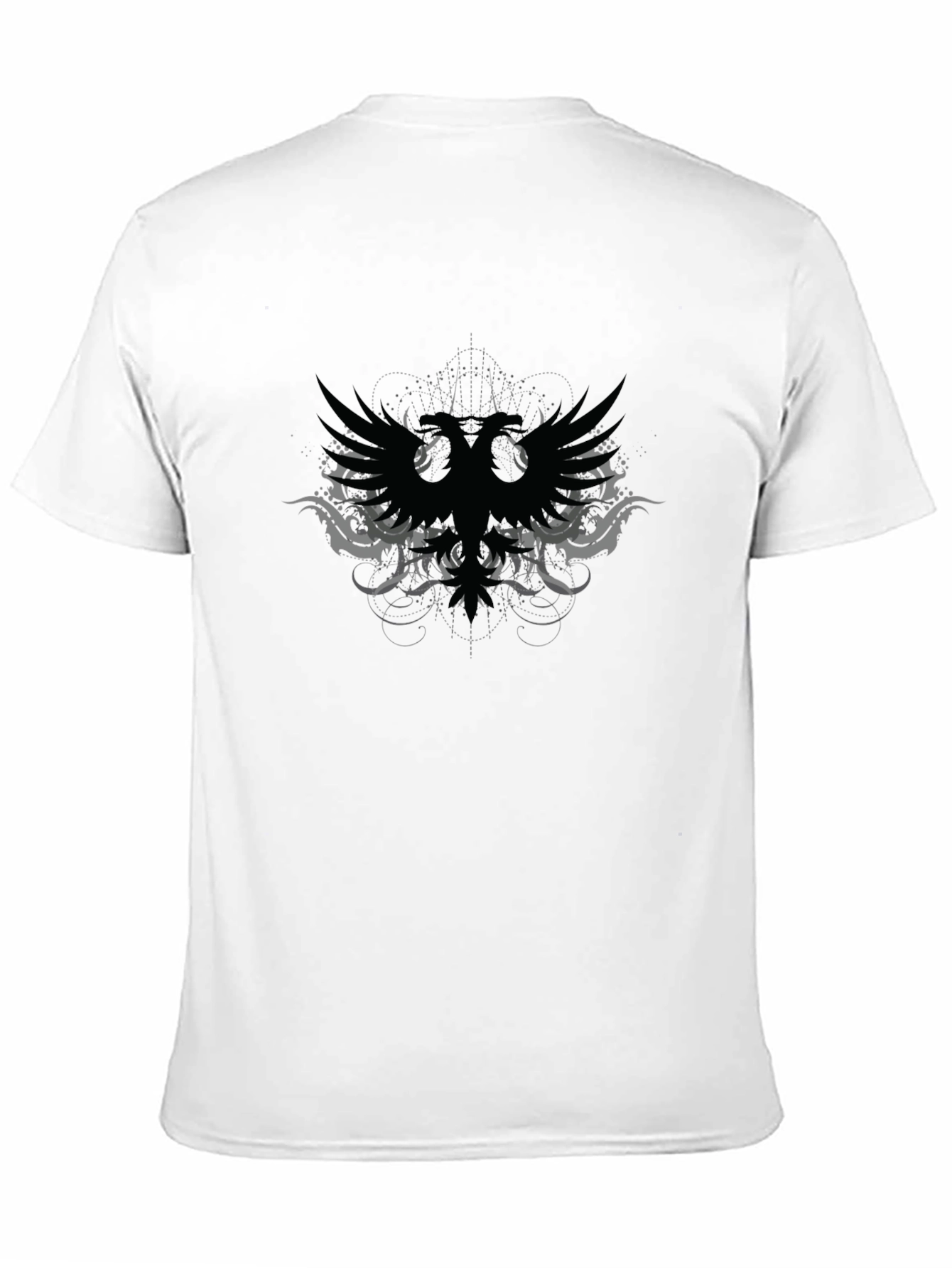 Black Graphic Tee - Double Headed Eagle Design