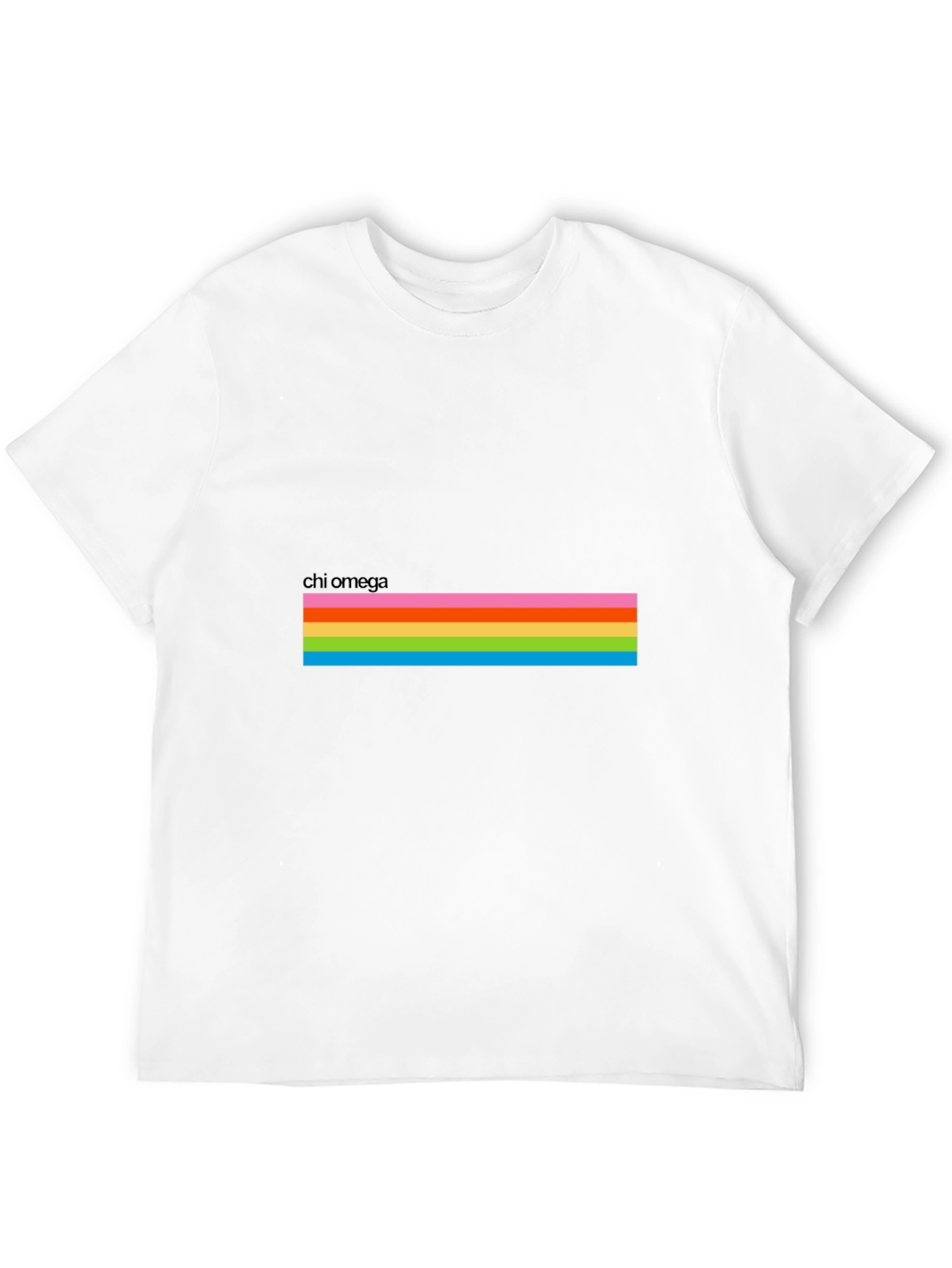 Chi Omega Rainbow Stripe T-Shirt