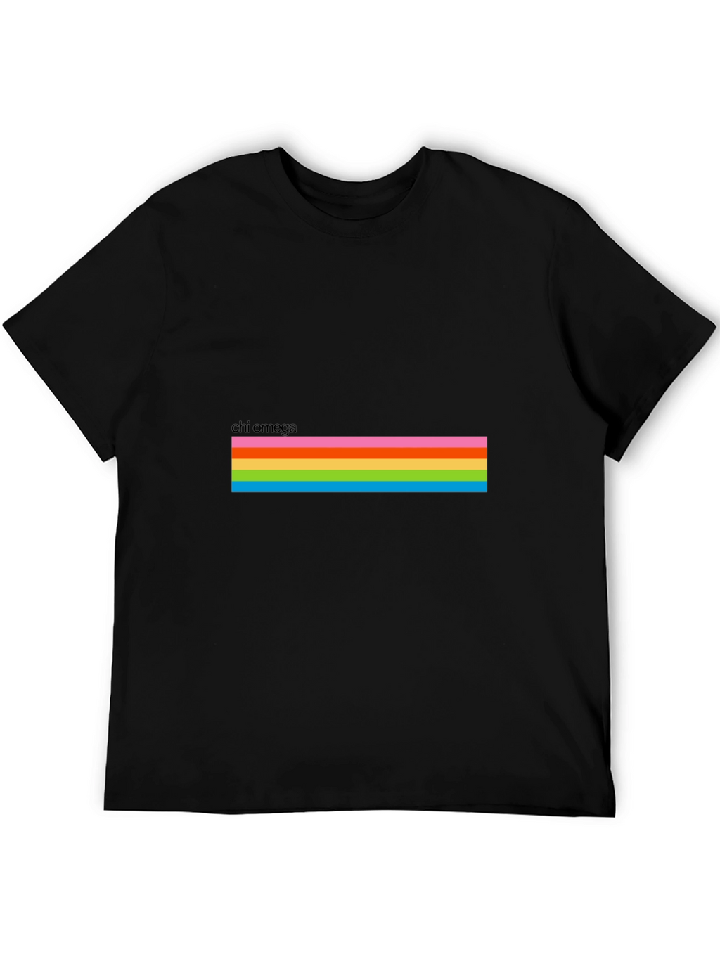 Chi Omega Rainbow Stripe T-Shirt