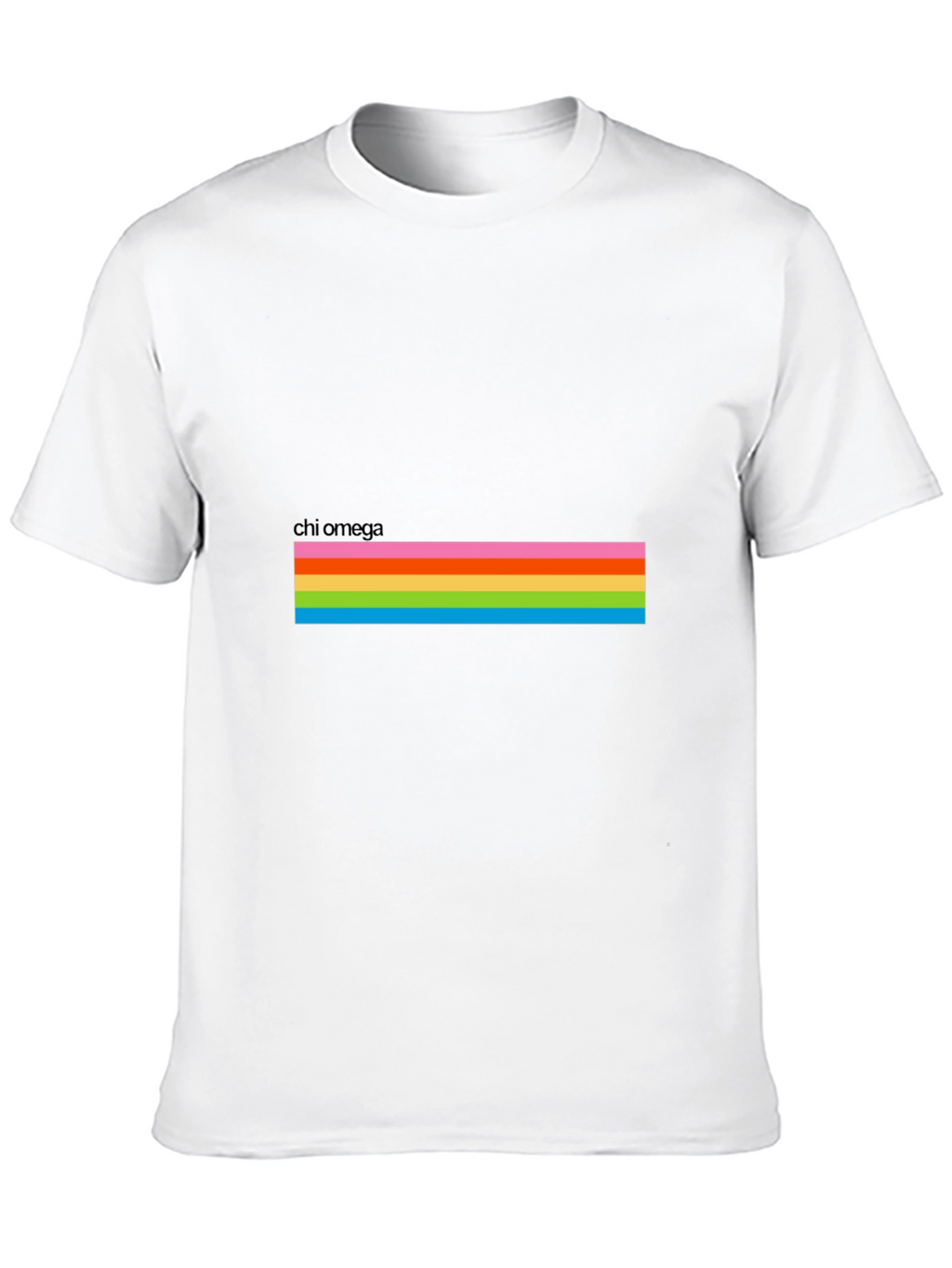 Chi Omega Rainbow Stripe T-Shirt