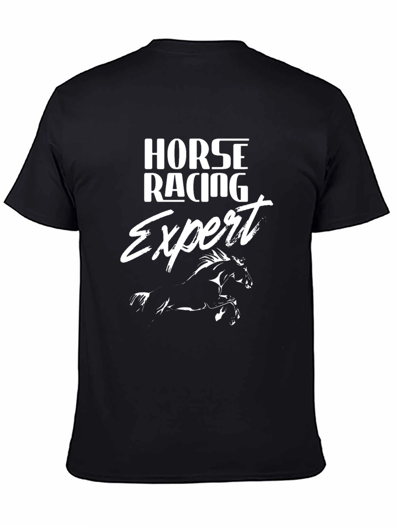 Horse Racing Expert Black Graphic Tee