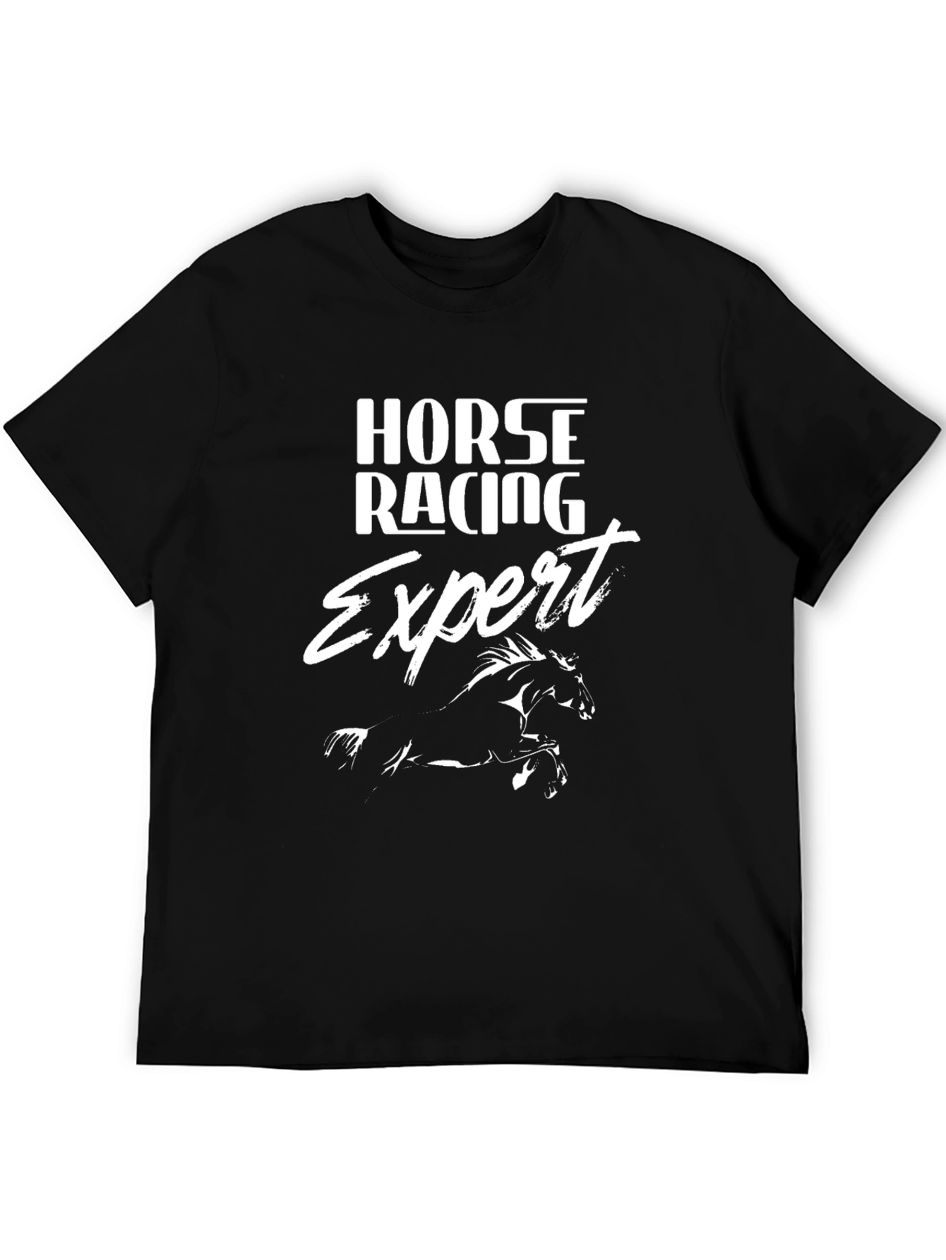 Horse Racing Expert Black Graphic Tee