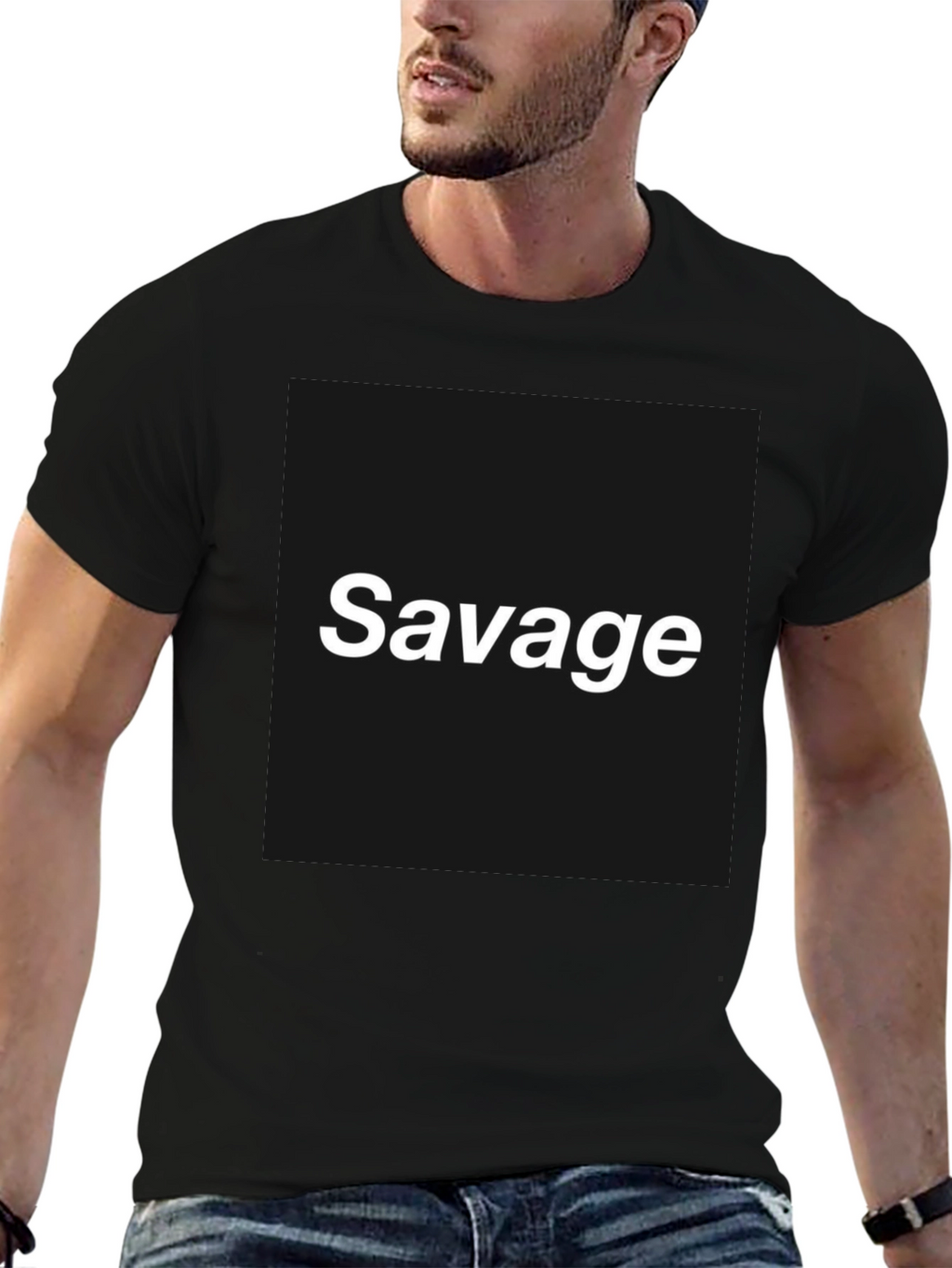 Savage Graphic Tee - Bold Black T-Shirt