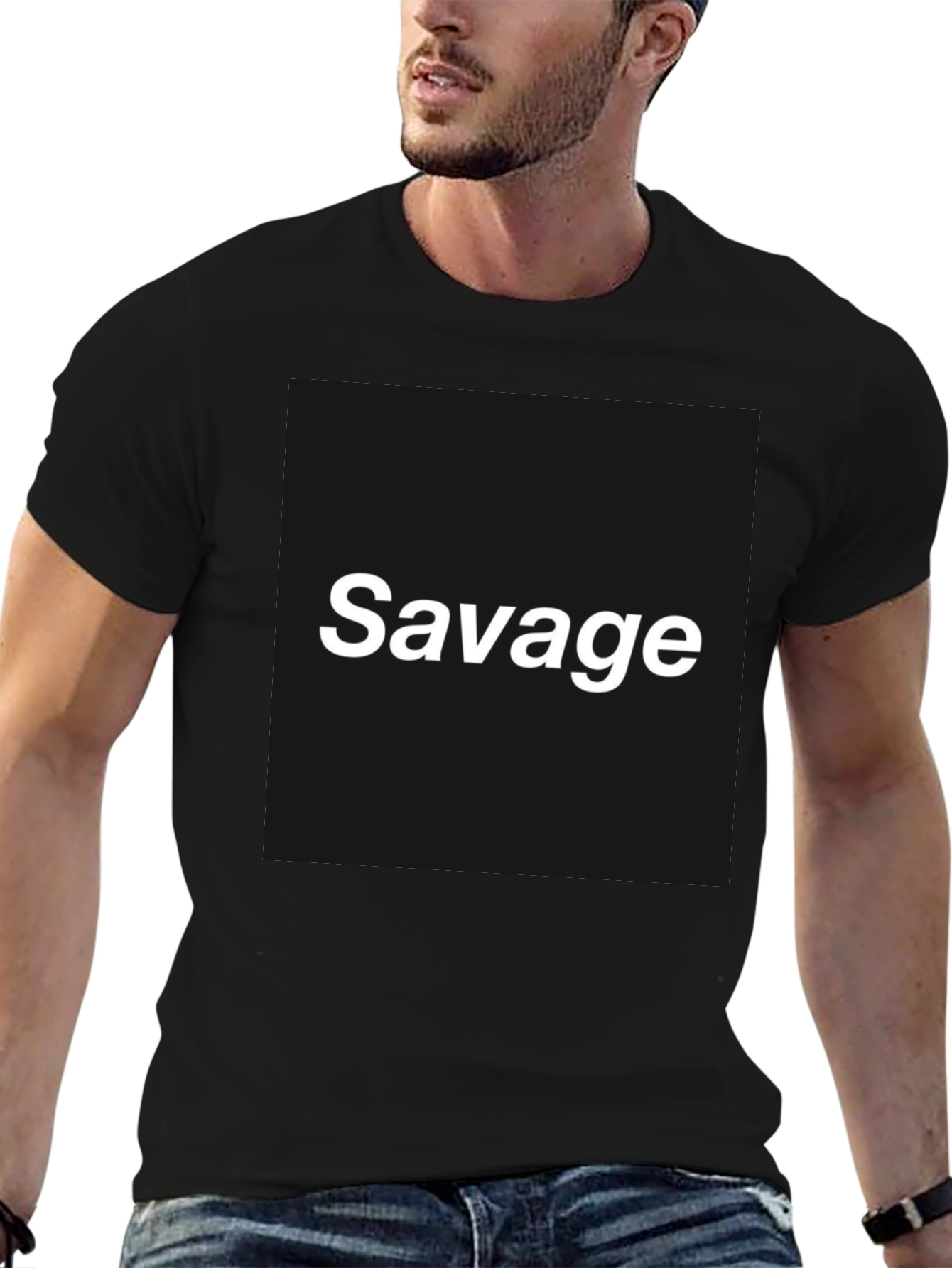 Savage Graphic Tee - Bold Black T-Shirt