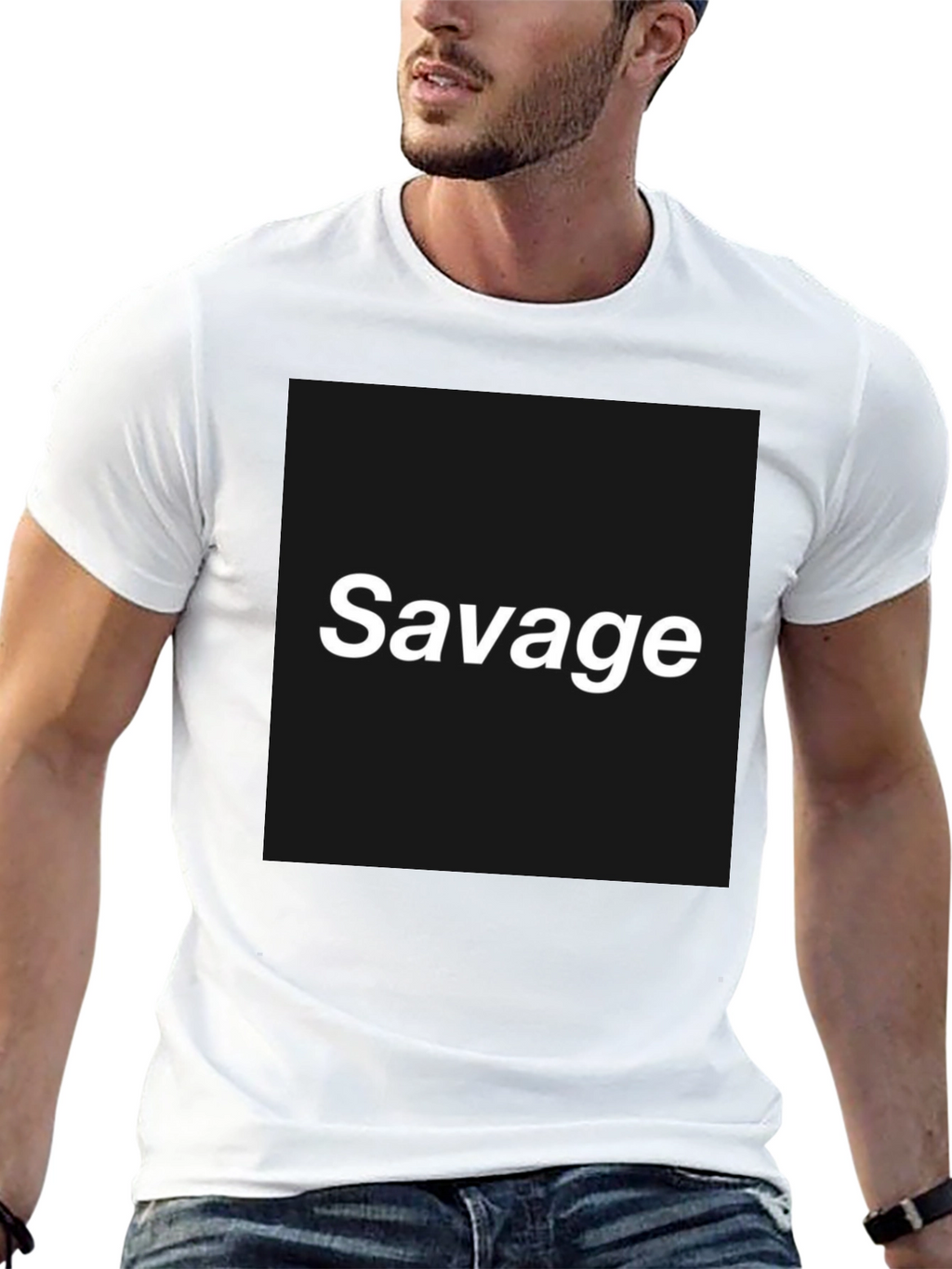 Savage Graphic Tee - Bold Black T-Shirt