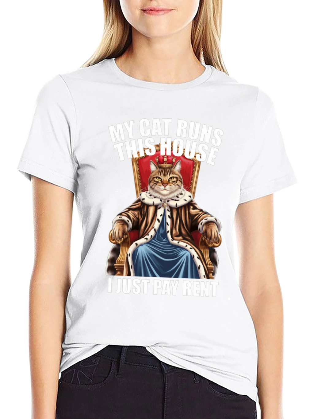 My Cat Runs This House Graphic Tee