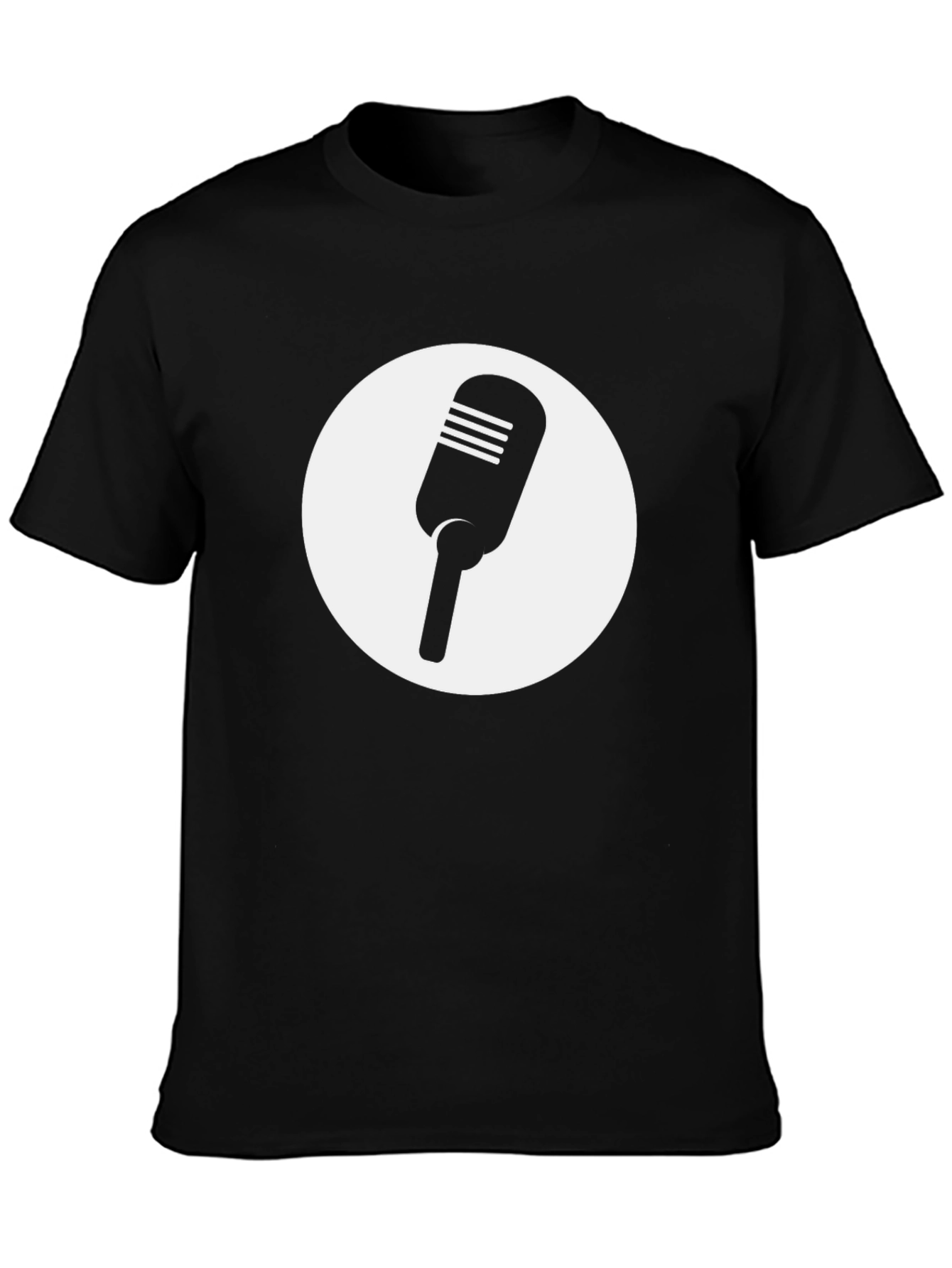 Retro Microphone Graphic Tee - Classic Style