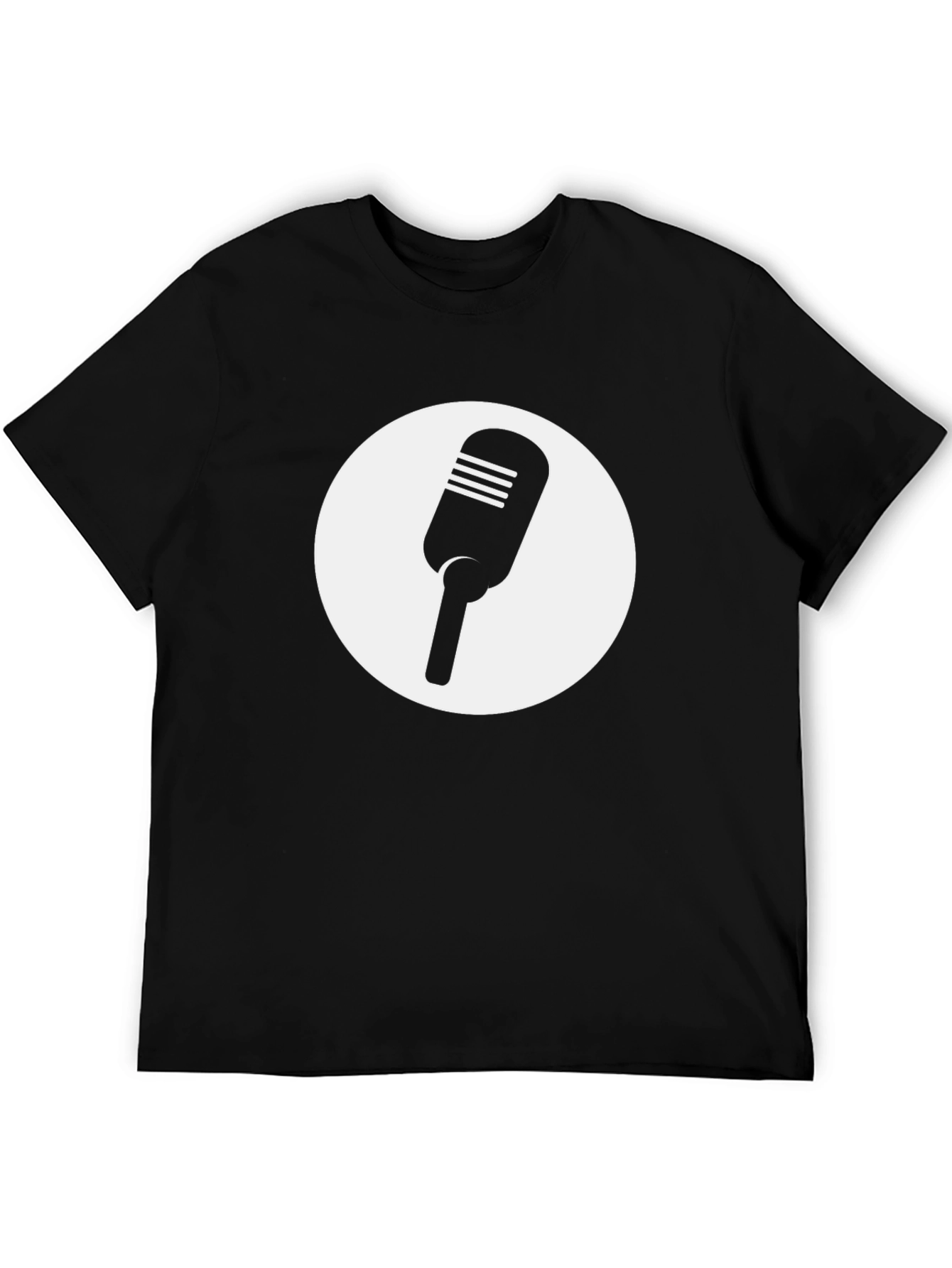 Retro Microphone Graphic Tee - Classic Style