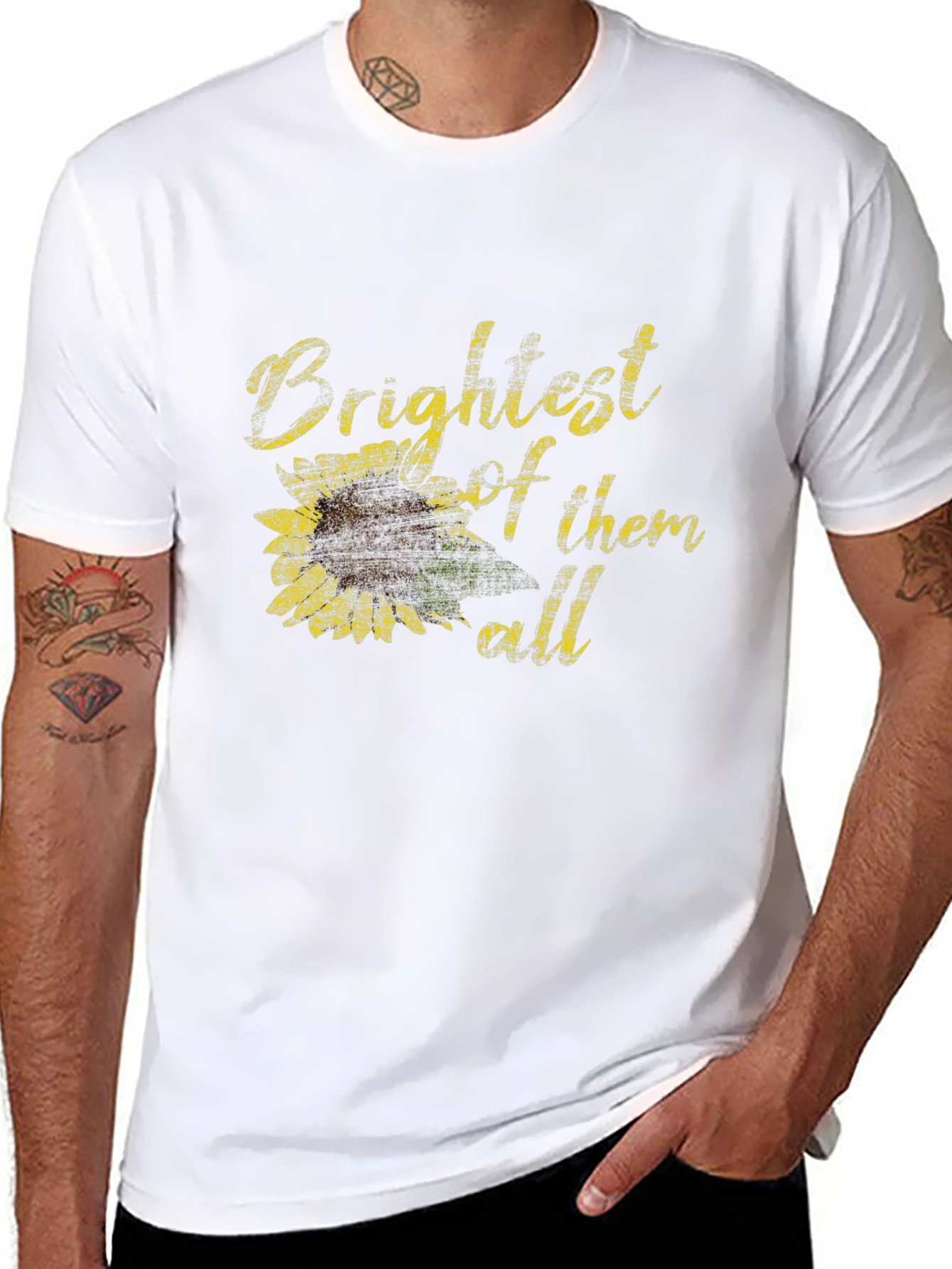 Brightest Sunflower Black Tee