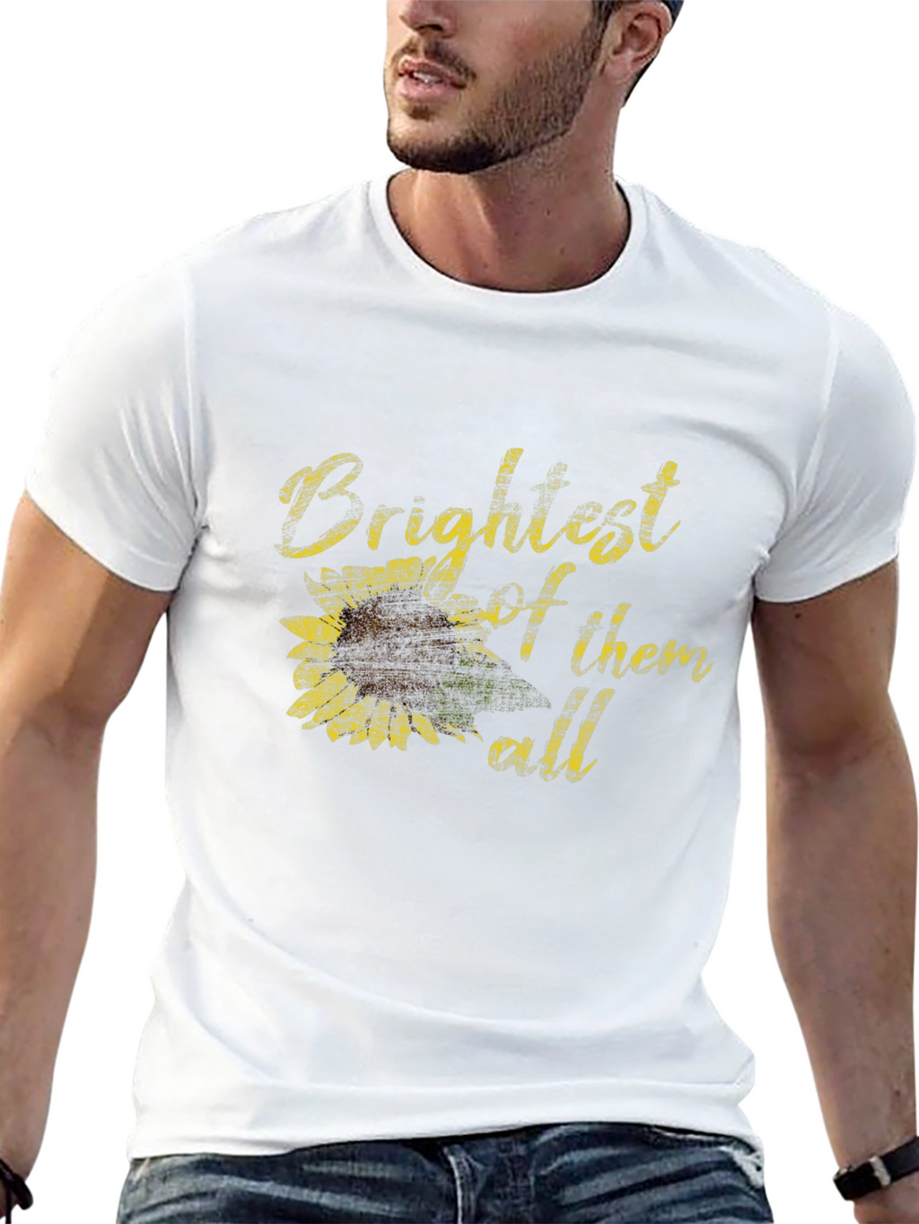 Brightest Sunflower Black Tee