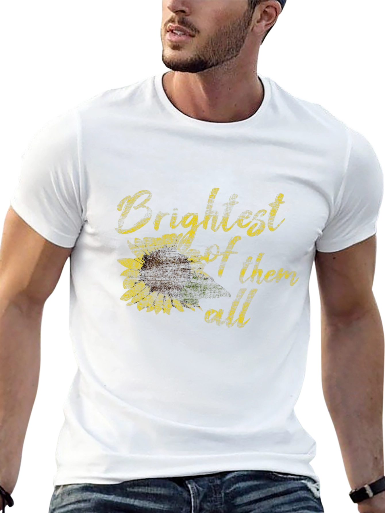 Brightest Sunflower Black Tee