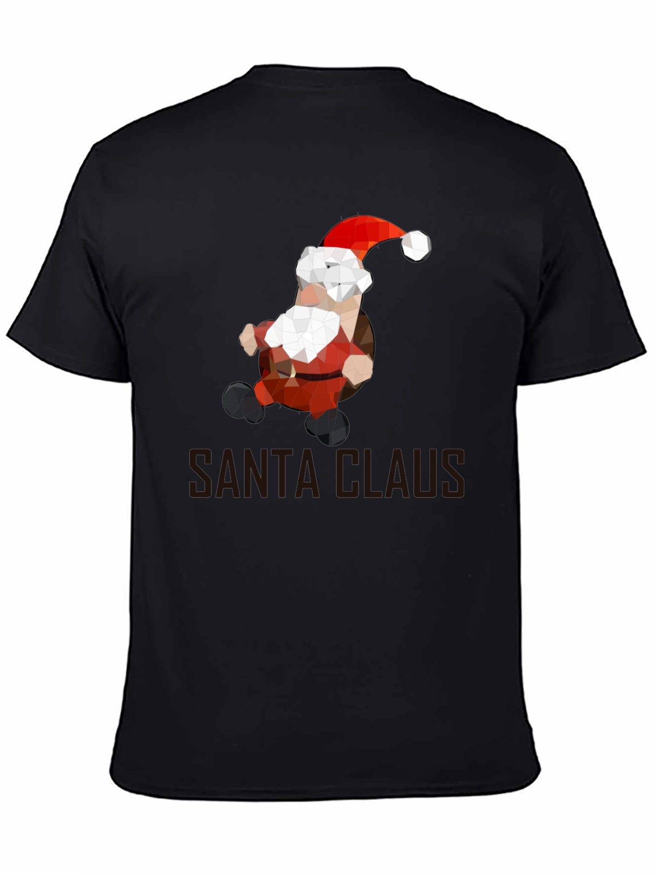 Geometric Santa T-Shirt - Holiday Cheer