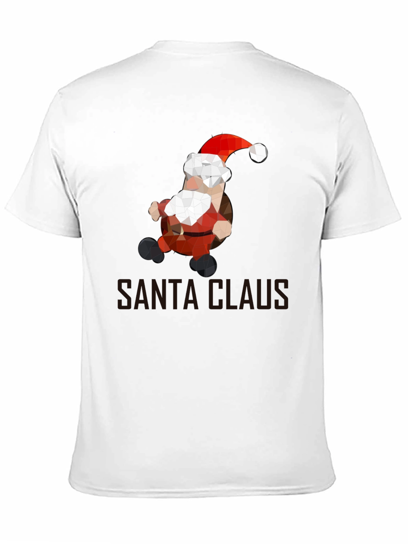 Geometric Santa T-Shirt - Holiday Cheer
