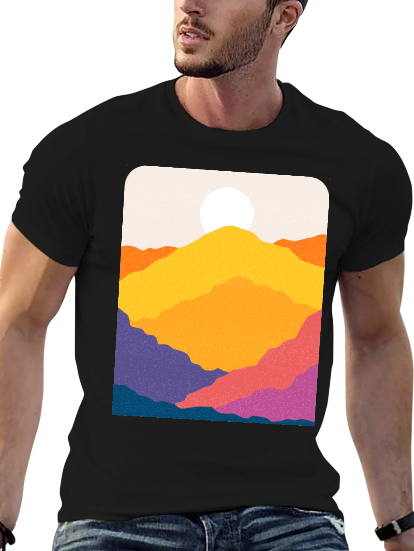 Vibrant Mountain Vista Graphic Tee