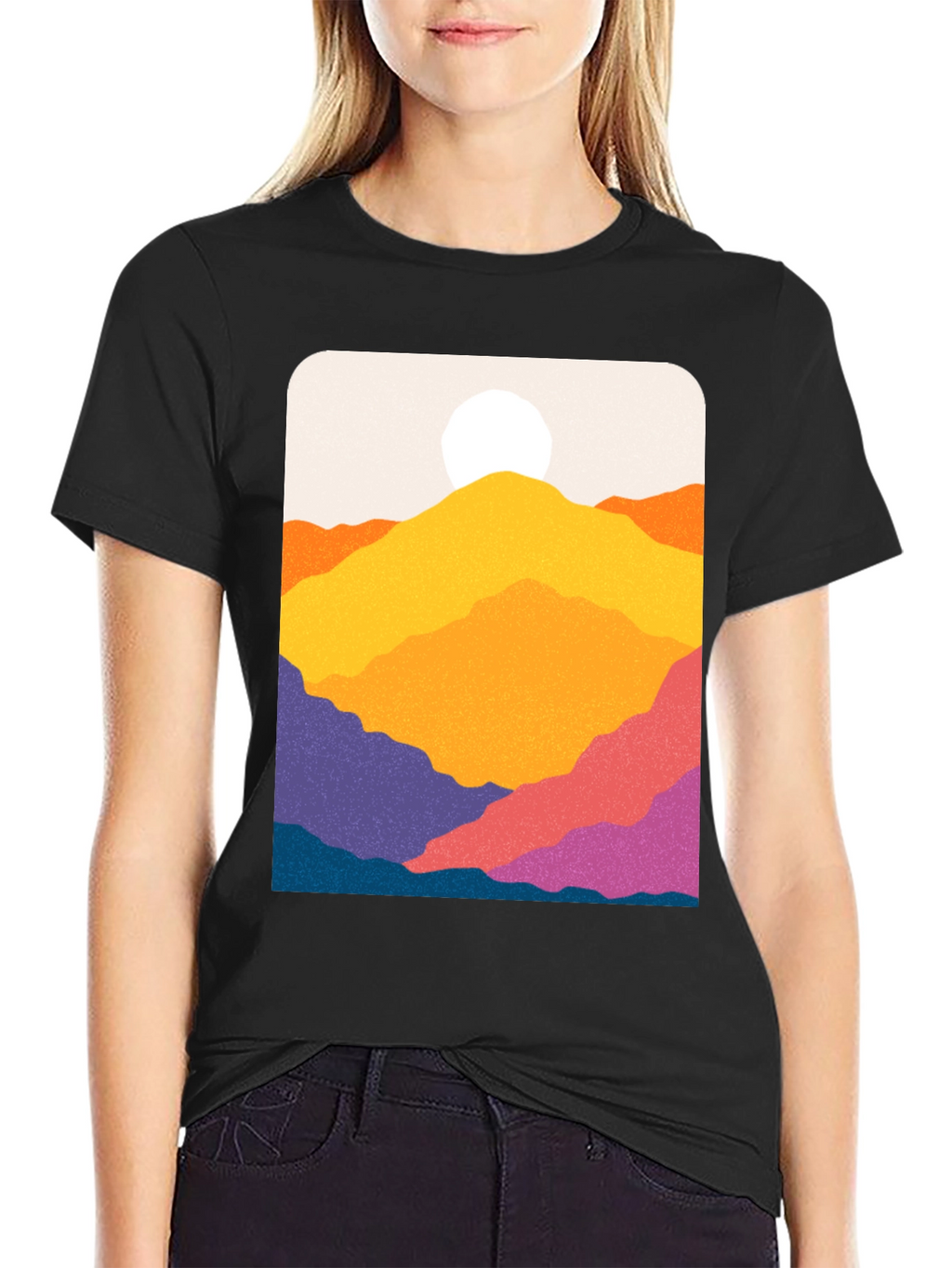 Vibrant Mountain Vista Graphic Tee