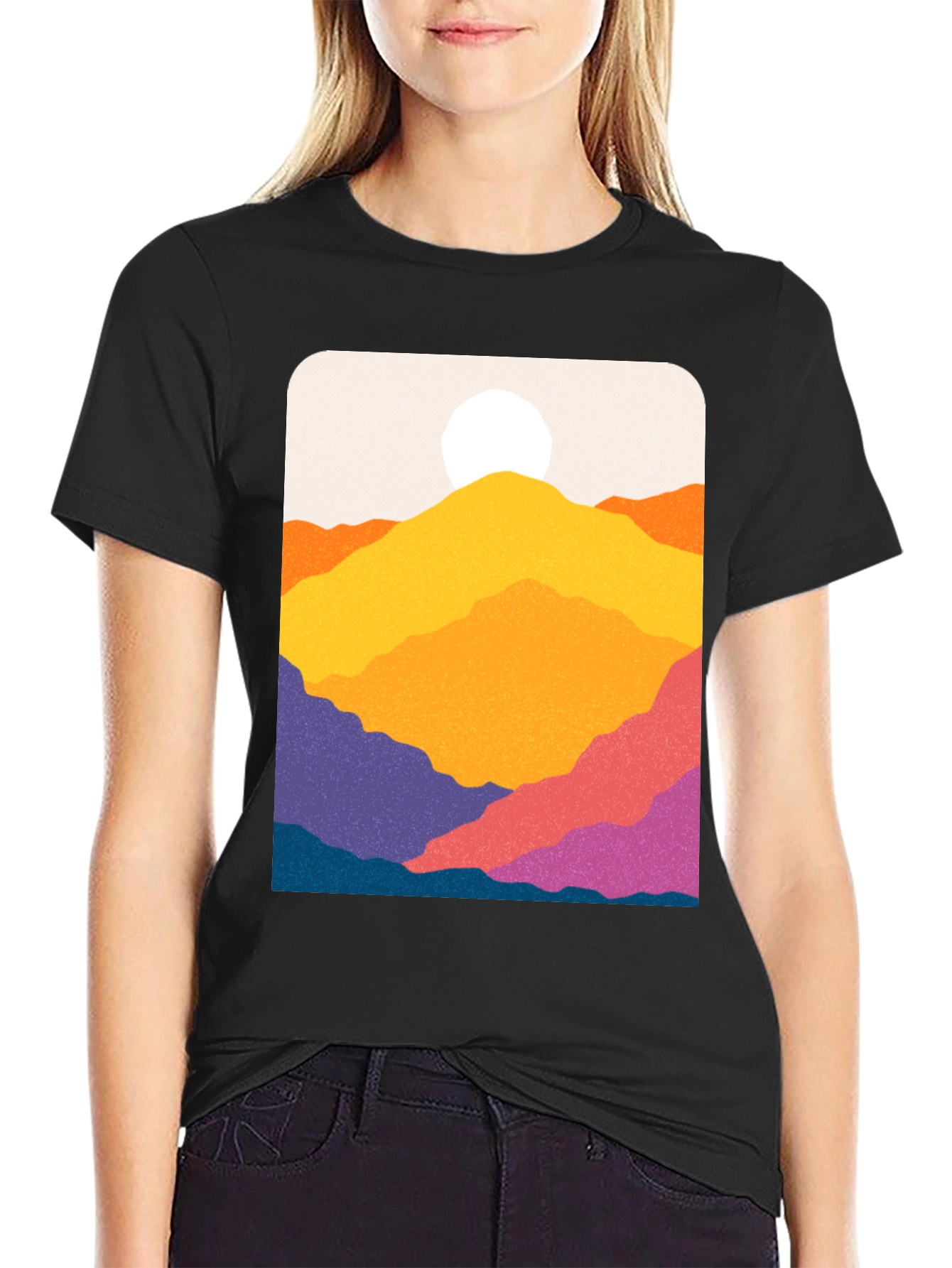 Vibrant Mountain Vista Graphic Tee