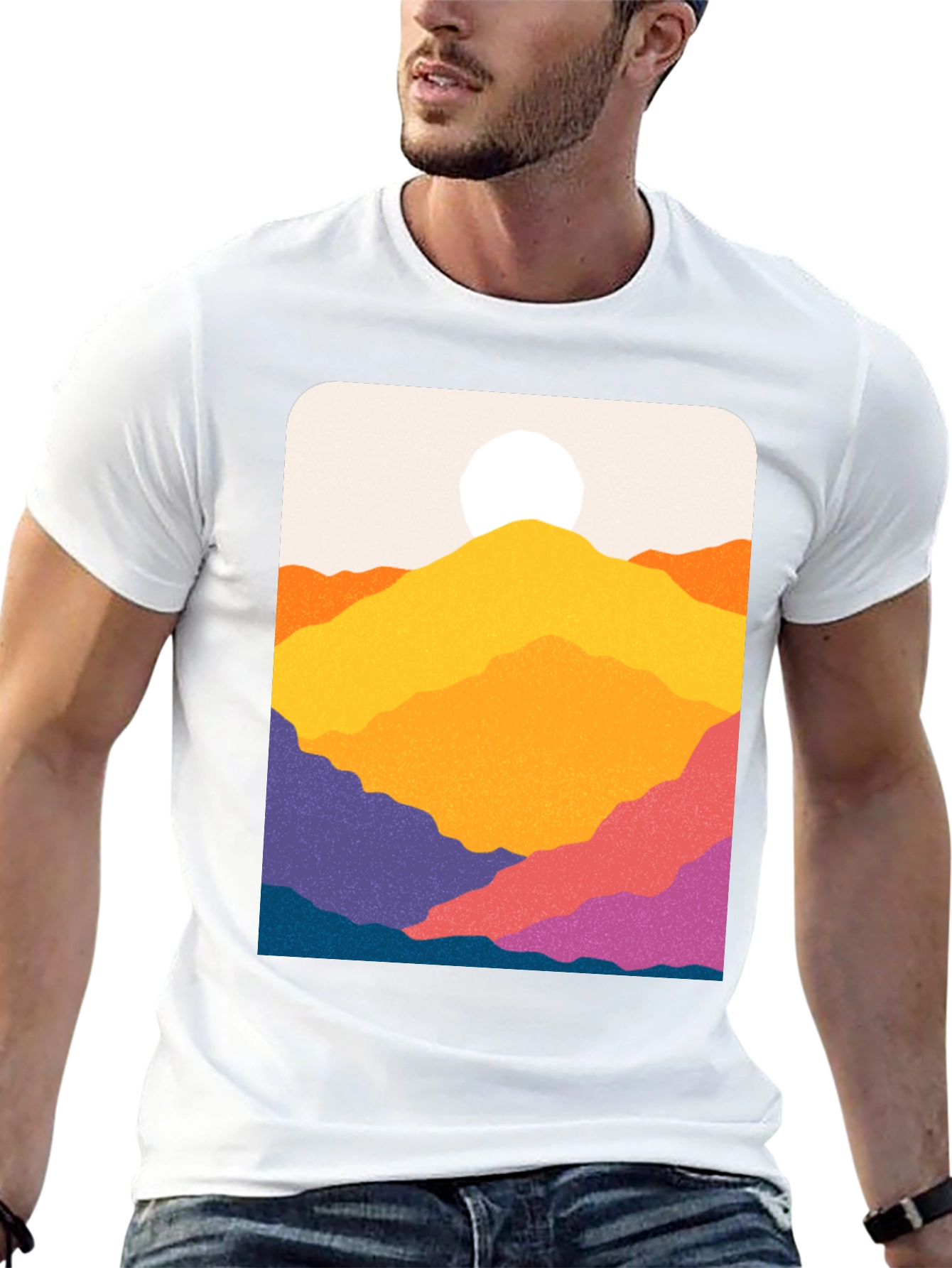 Vibrant Mountain Vista Graphic Tee