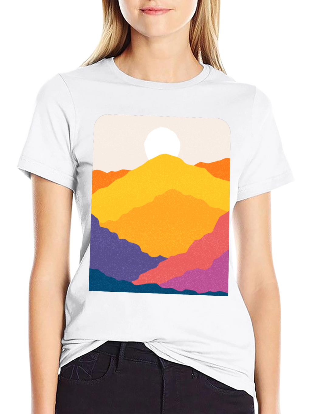 Vibrant Mountain Vista Graphic Tee